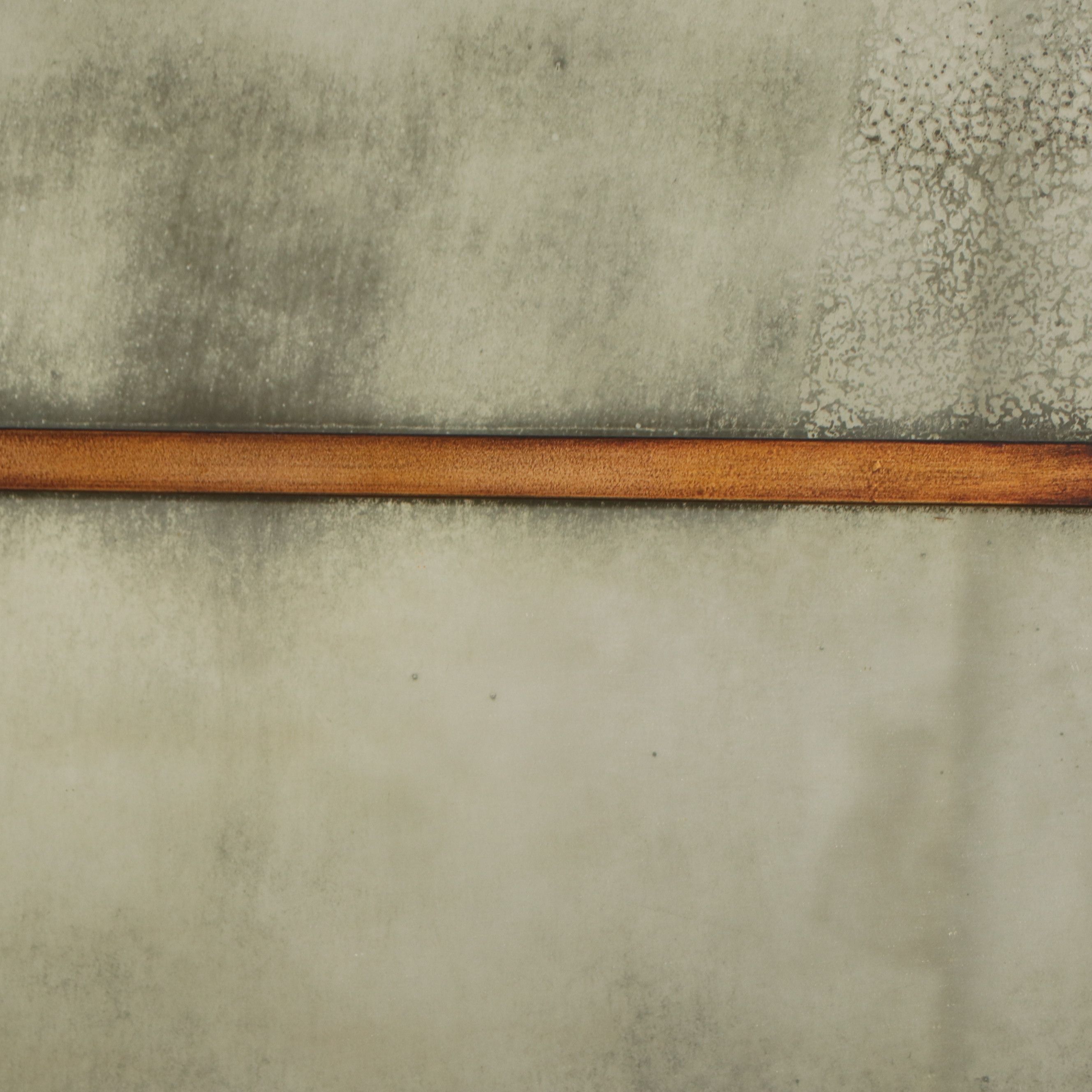 English Regency Style Three-Panel Metal Frame Antiqued Mirrored Screen