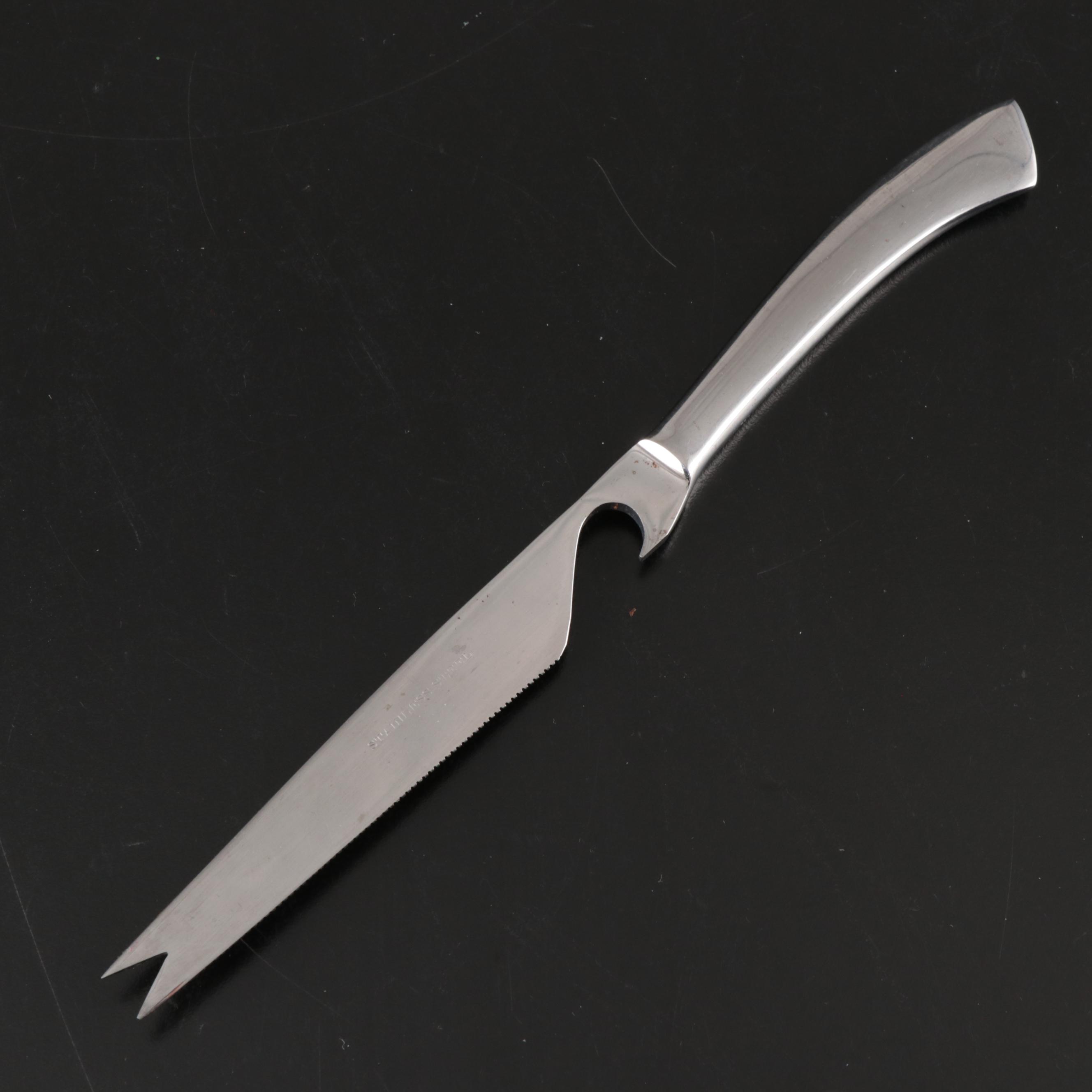 Wilton Armetale Stainless Steel Tray and Bowl with Other Metal and Glass Barware