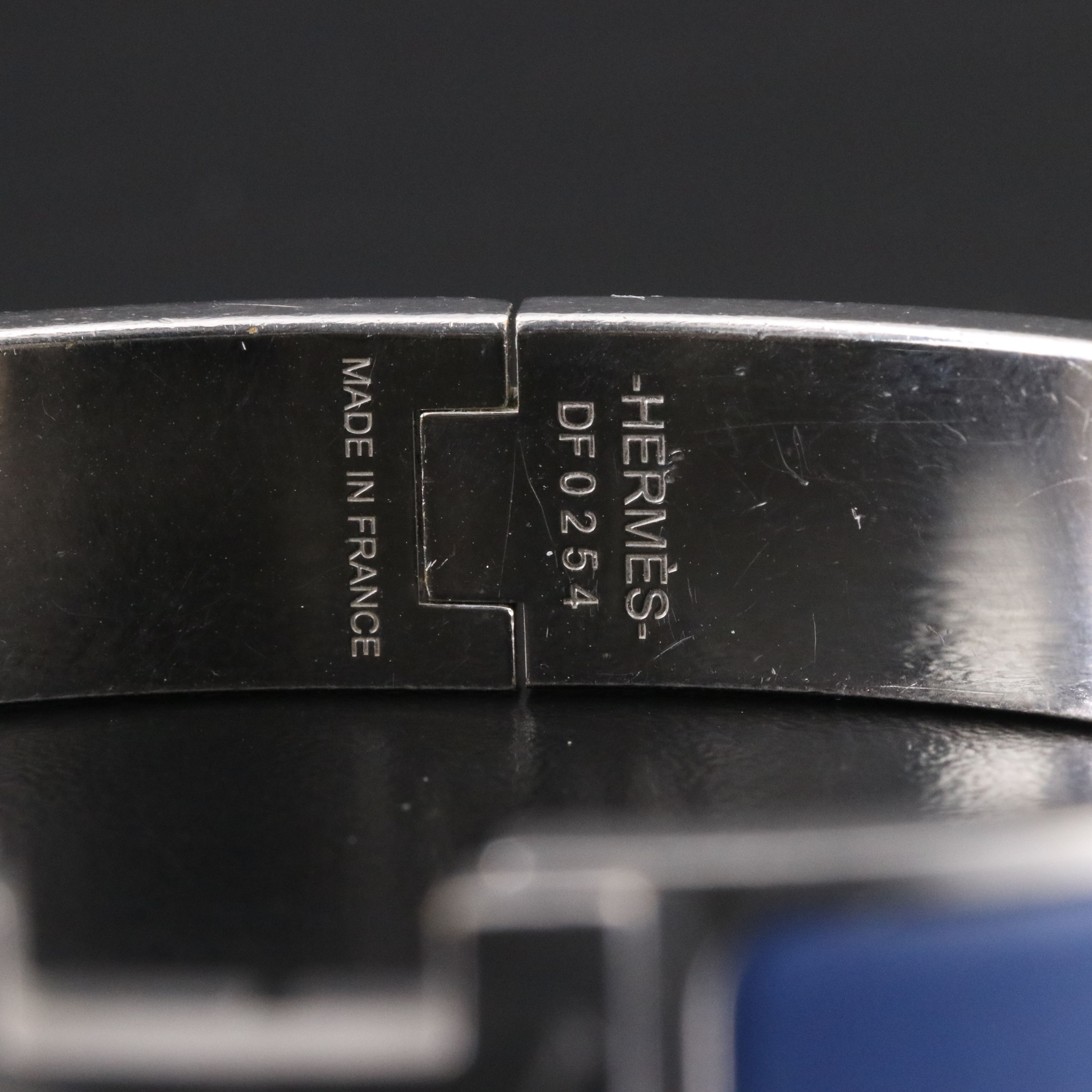 Hermès Clic HH Bracelet Matte Blue Enamel