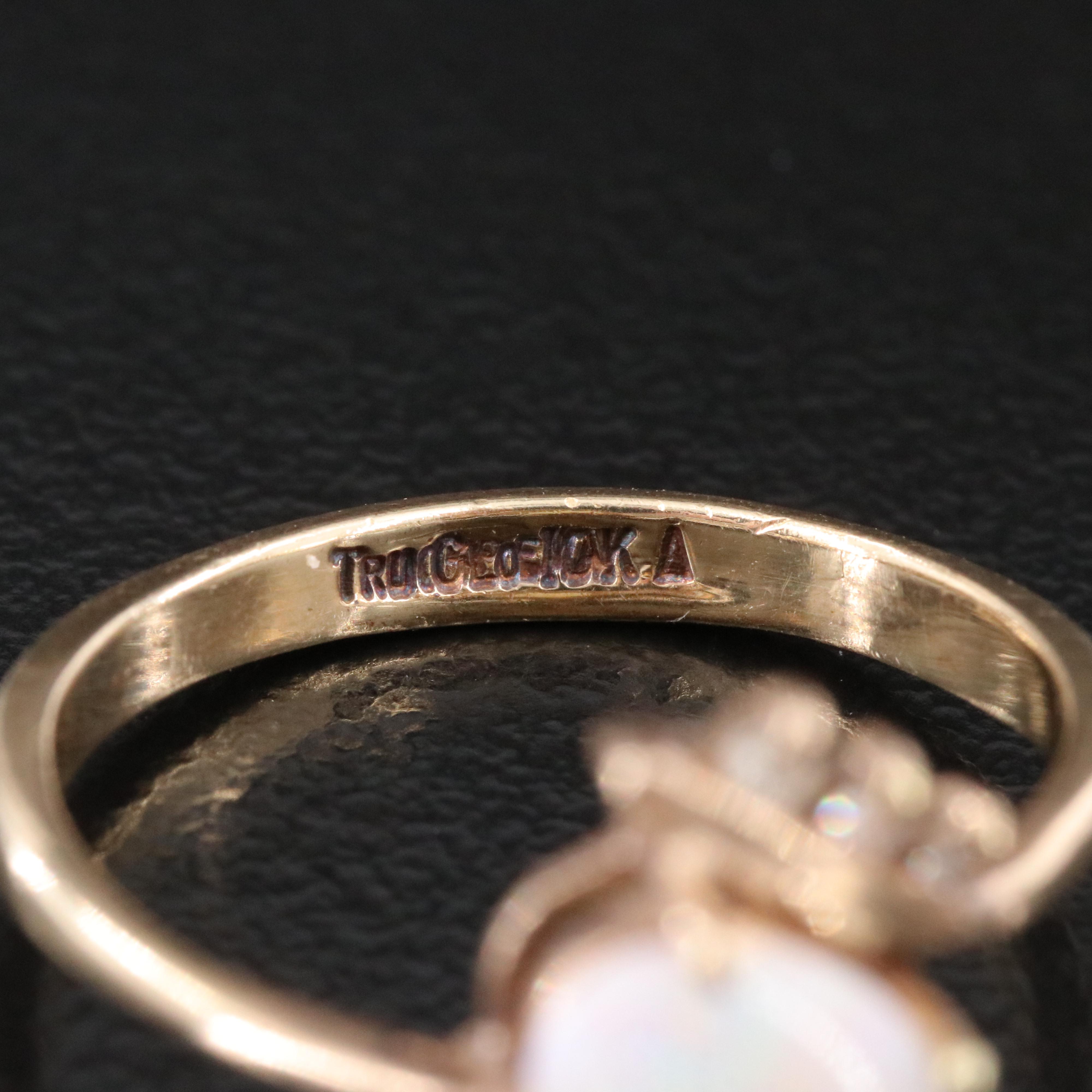 10K Opal and Diamond Ring
