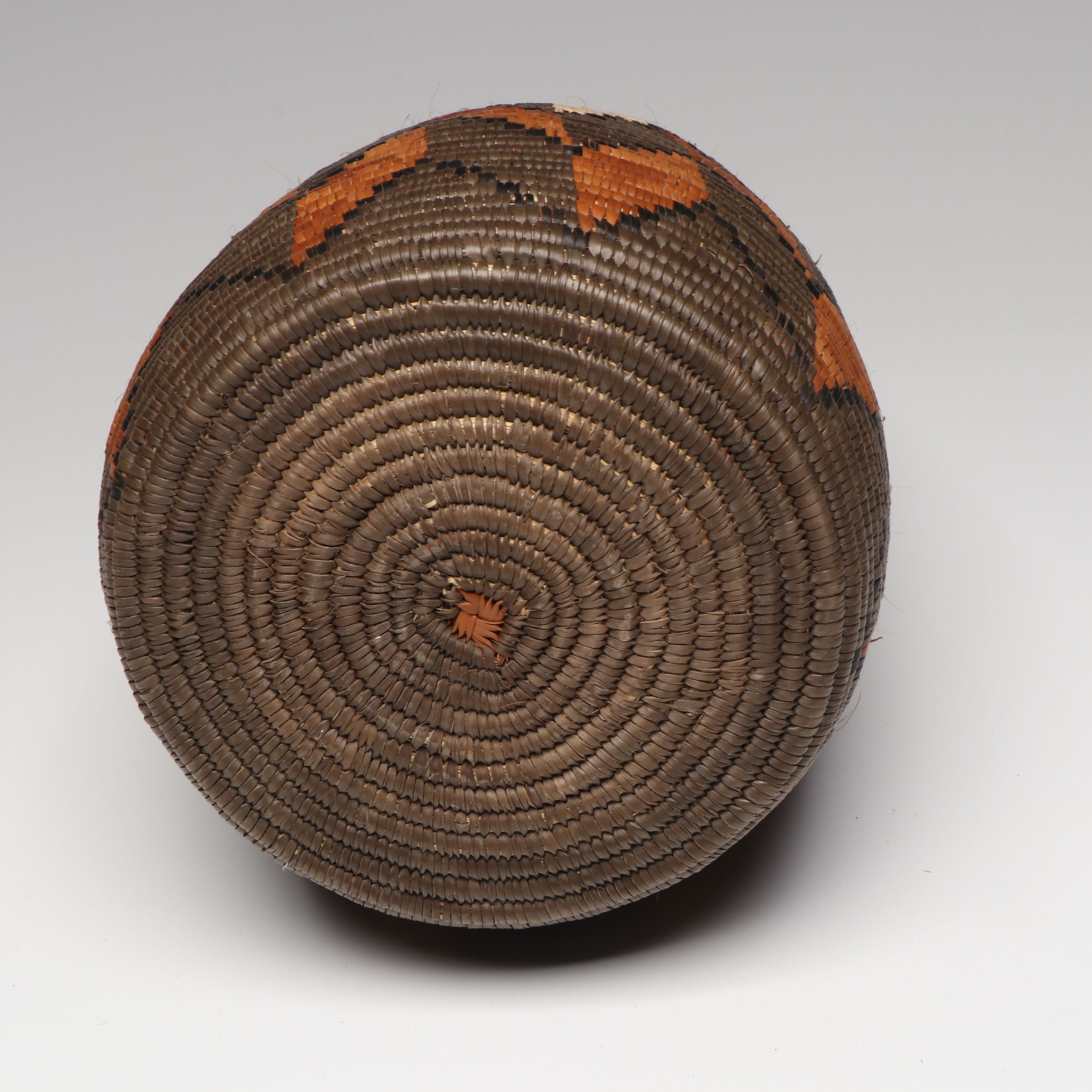 Sebenzile Zulu Artisan Crafted Ilala Palm and Natural Dye Ukhamba Basket