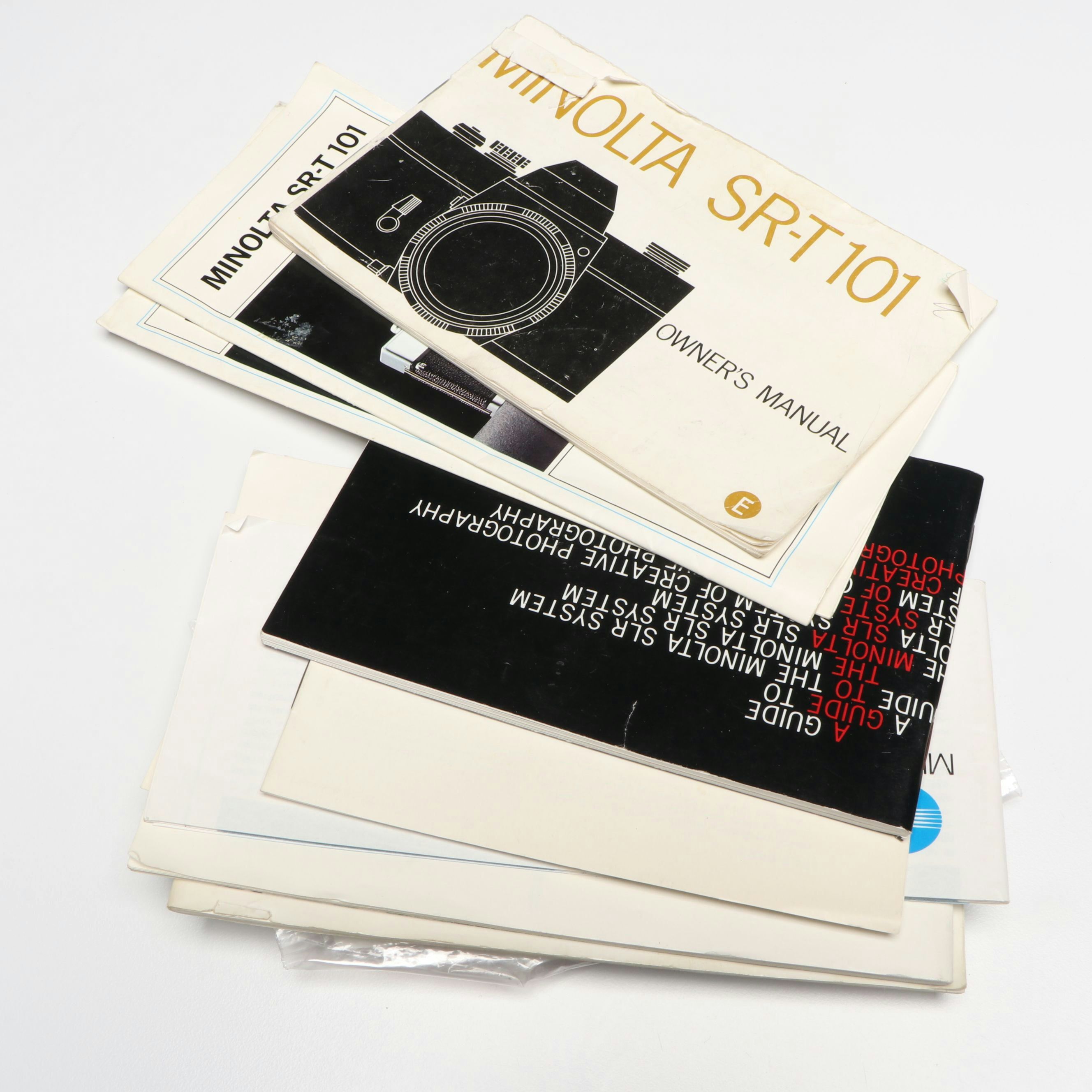 Minolta SRT 101 and X-700 with Camera Parts and Accessories, Late 20th C.