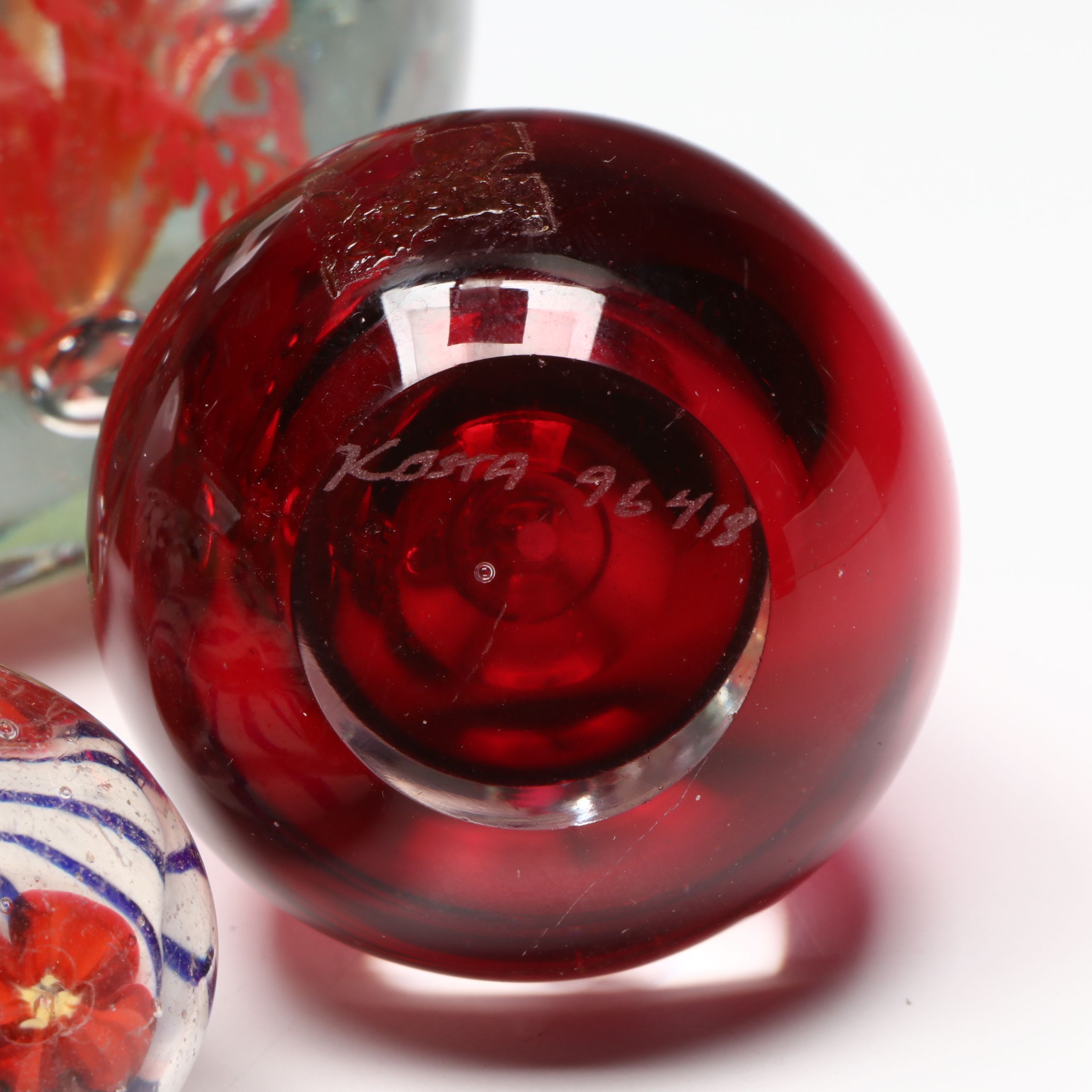Kosta Boda and Other Art Glass Paperweights