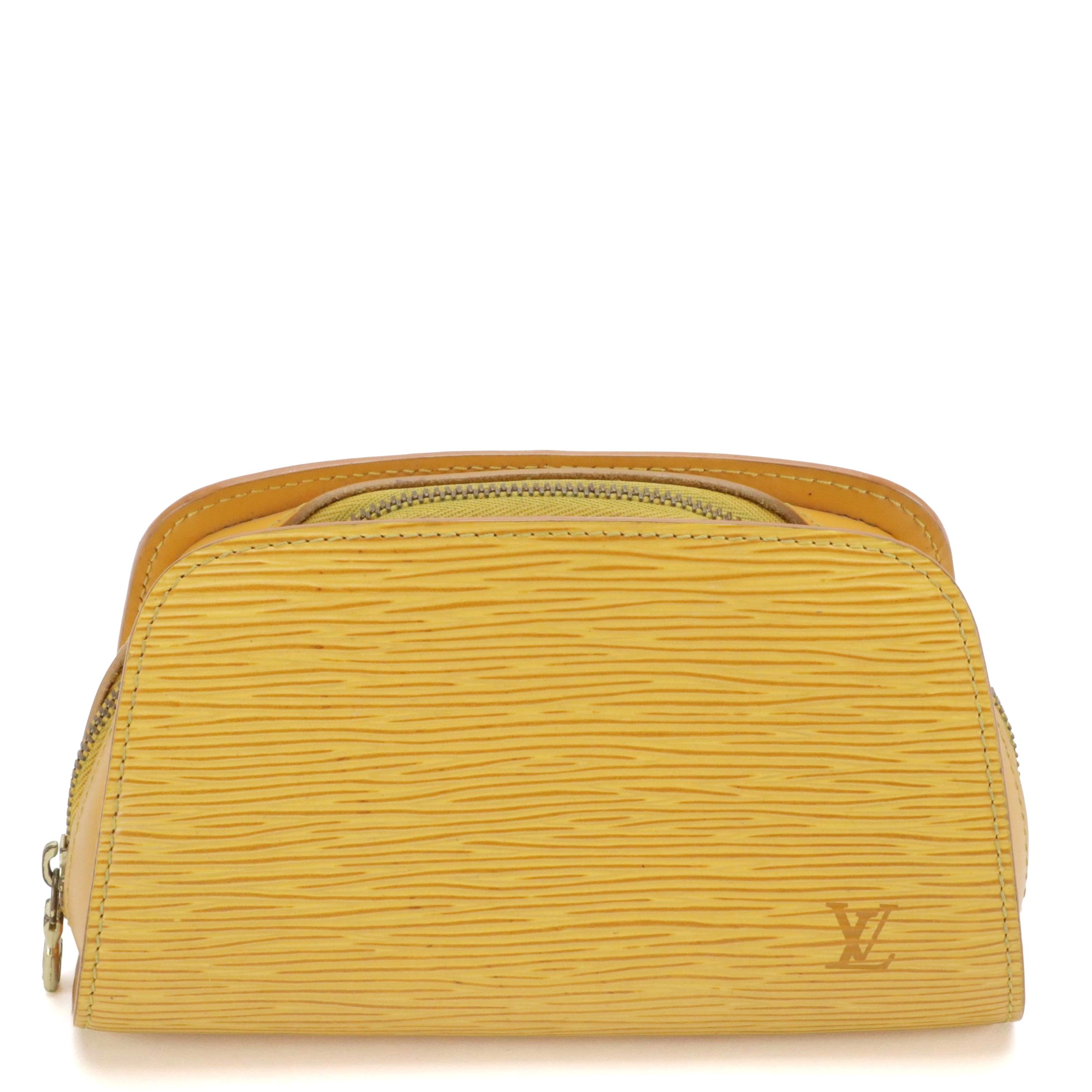 Louis Vuitton Dauphine PM Zip Pouch in Tassil Yellow Epi Leather