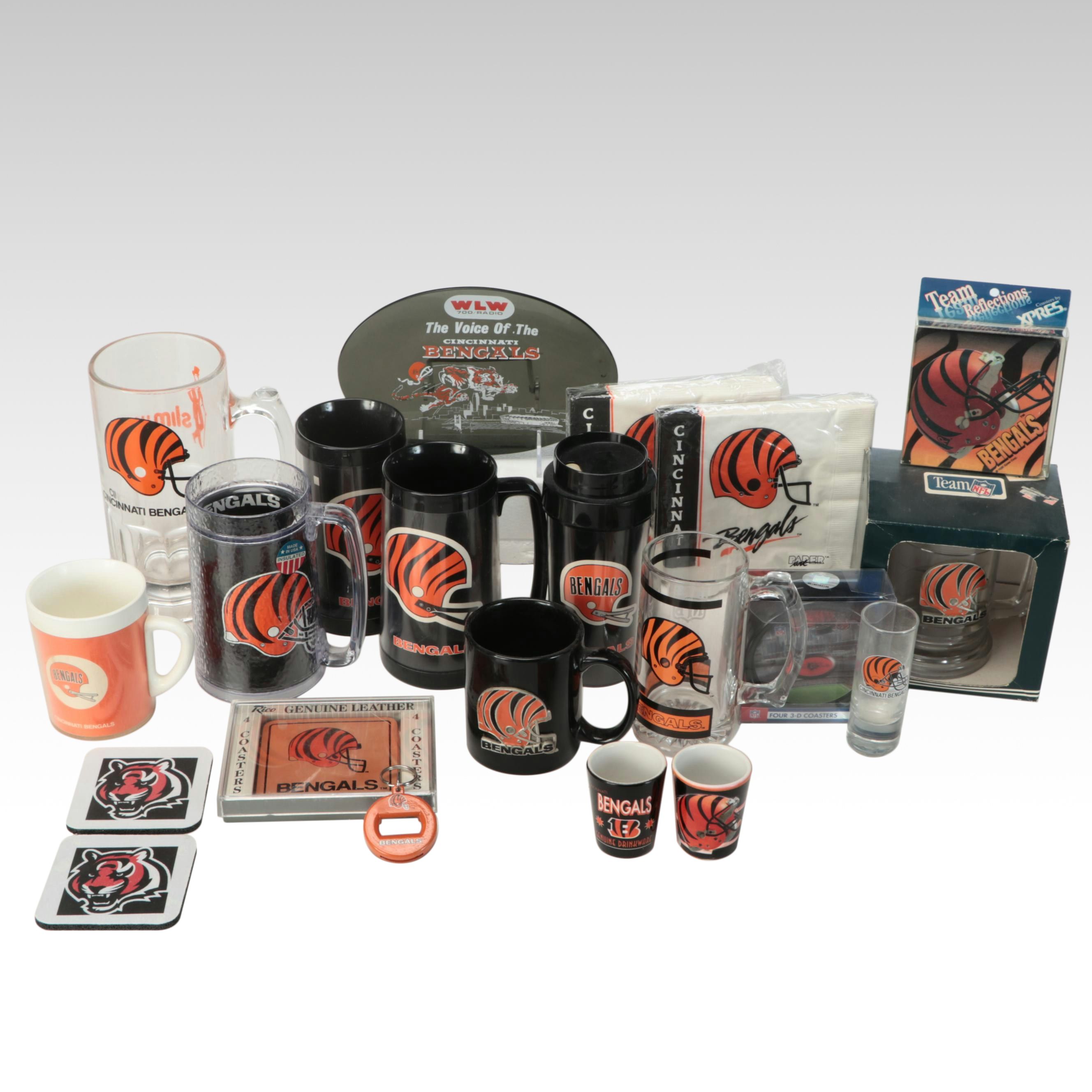 Cincinnati Bengals Themed Mugs, Coasters and More Table Accessories