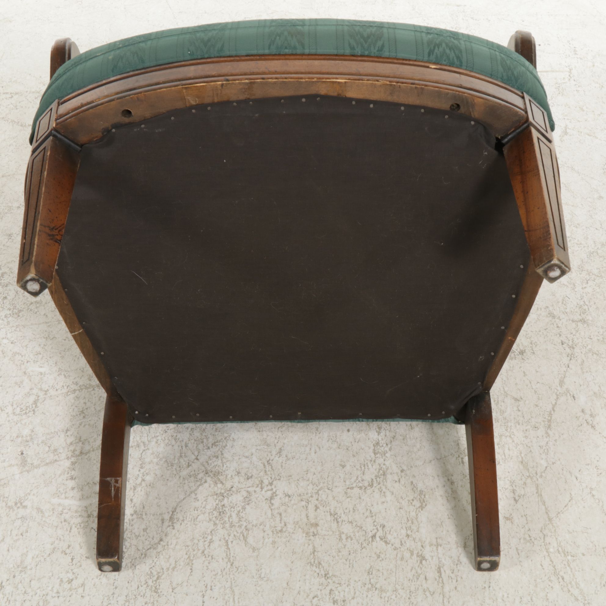 Wingback Armchair with Woven Cane Side Panels, Mid to Late 20th Century