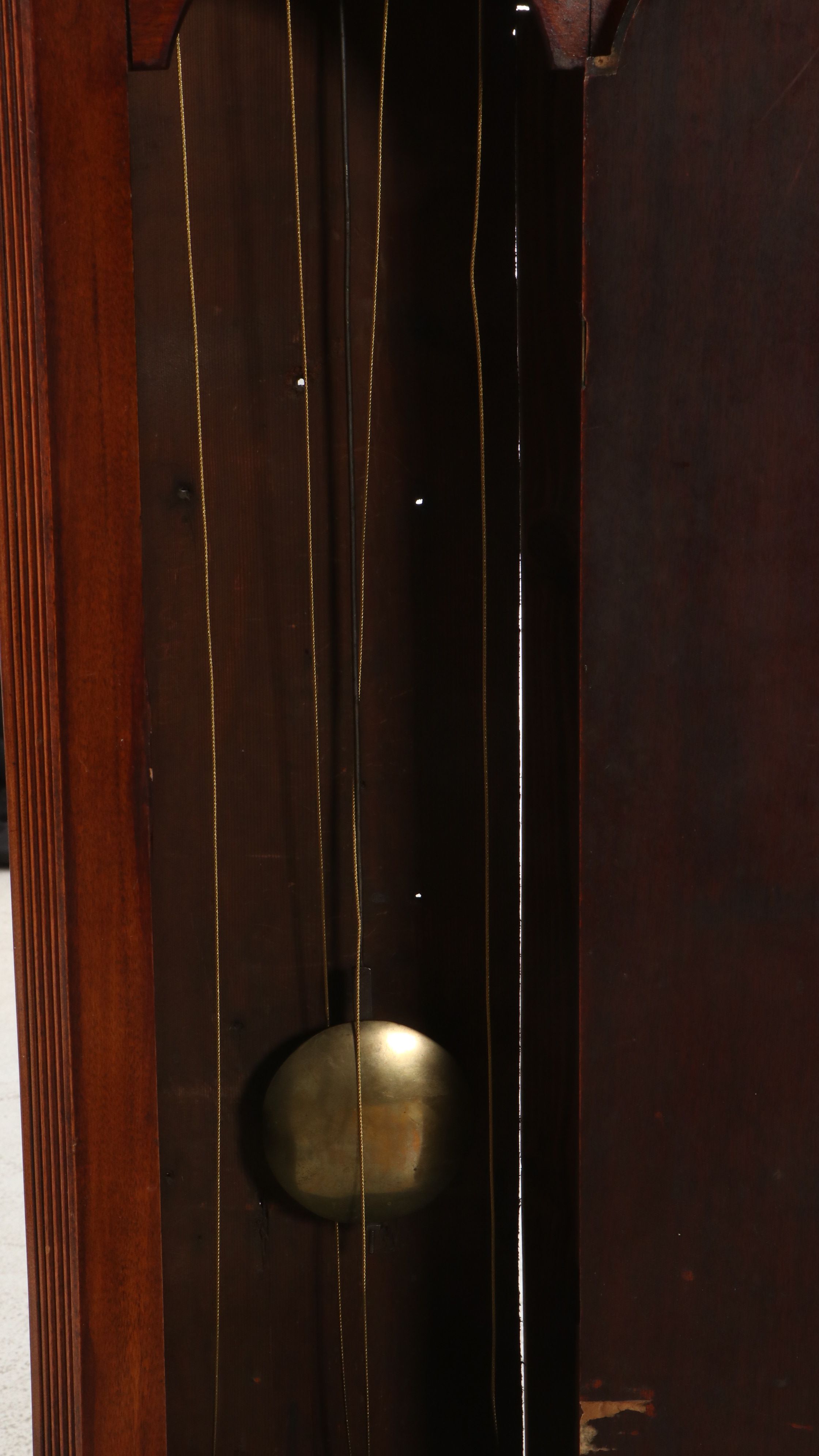 George III Inlaid Mahogany Tallcase Clock with Hand-Painted Face