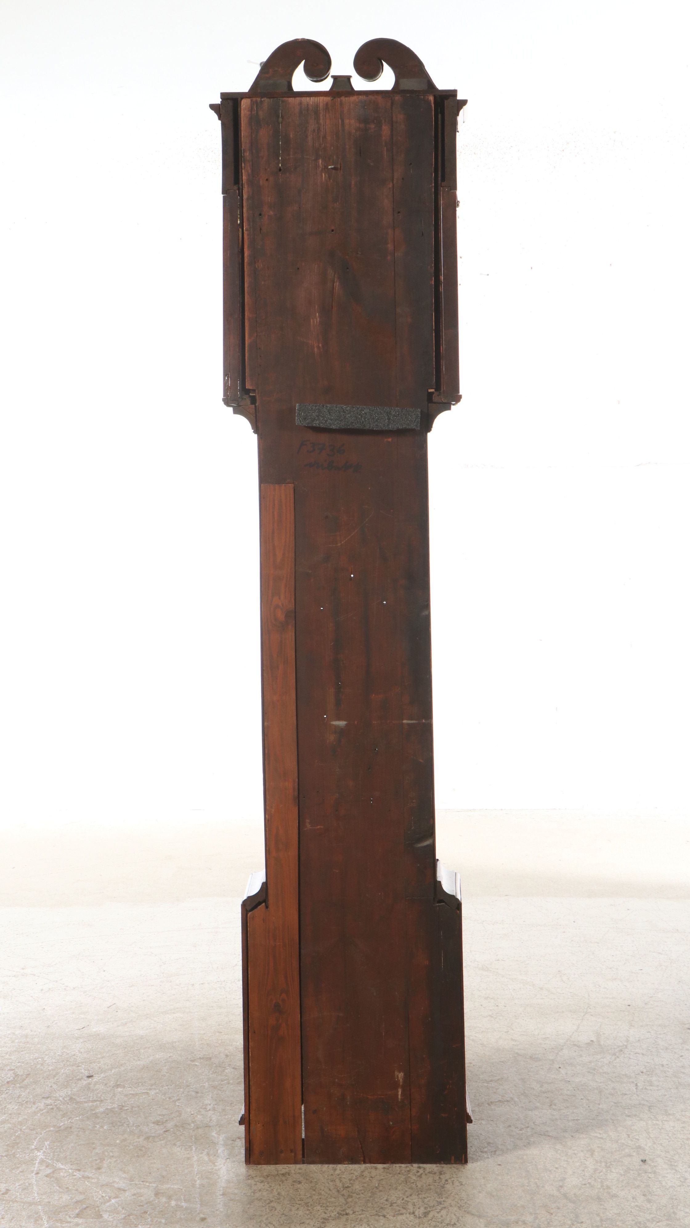 George III Inlaid Mahogany Tallcase Clock with Hand-Painted Face