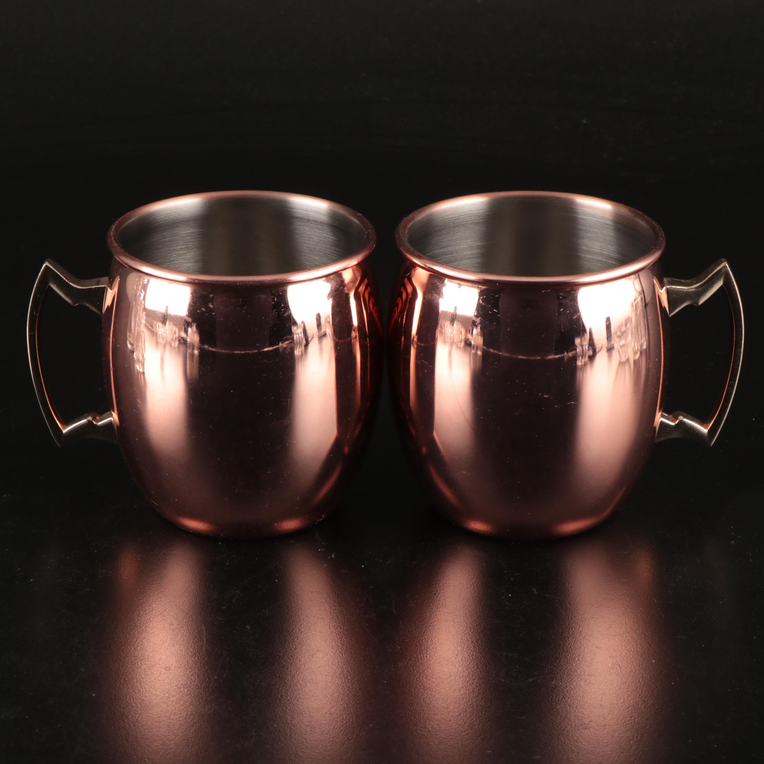 Heisey Bowls, "Eco One" Copper Moscow Mule Mugs and More Glass Tableware