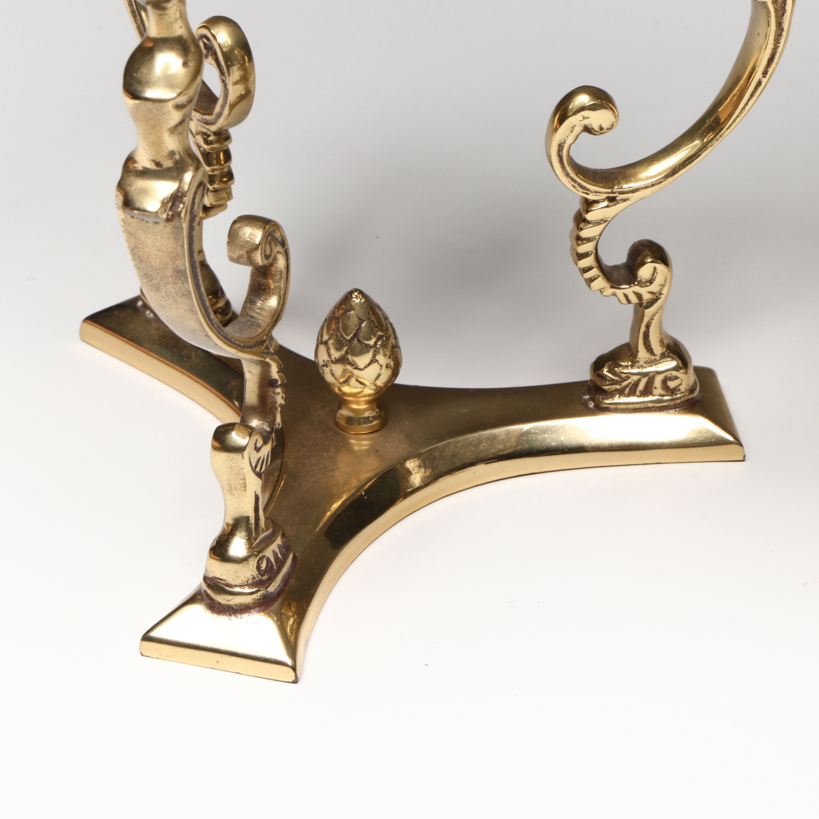 Wooden Hexagon Lidded Box with Glass and Metal Desk Décor