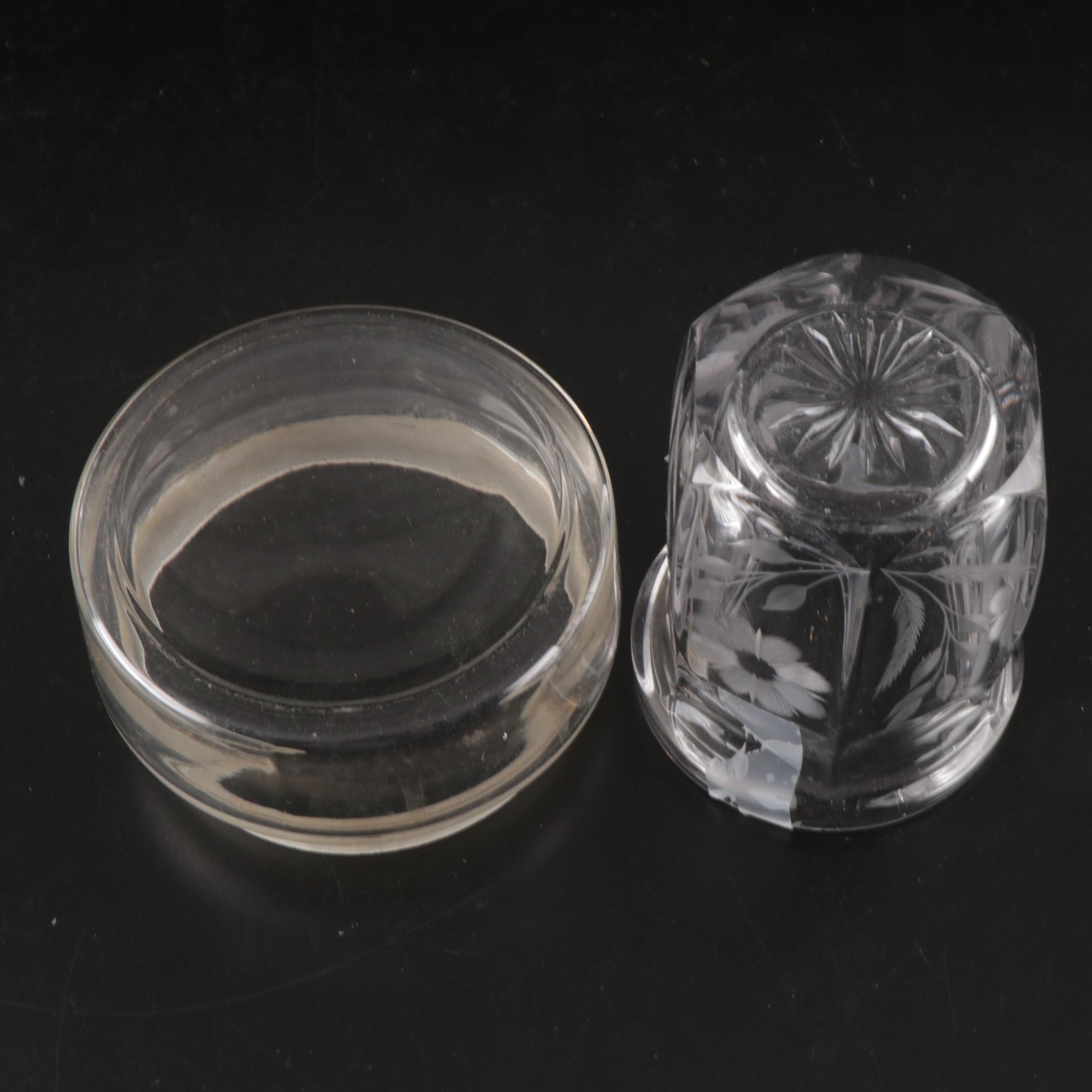 Heisey Bowls, "Eco One" Copper Moscow Mule Mugs and More Glass Tableware