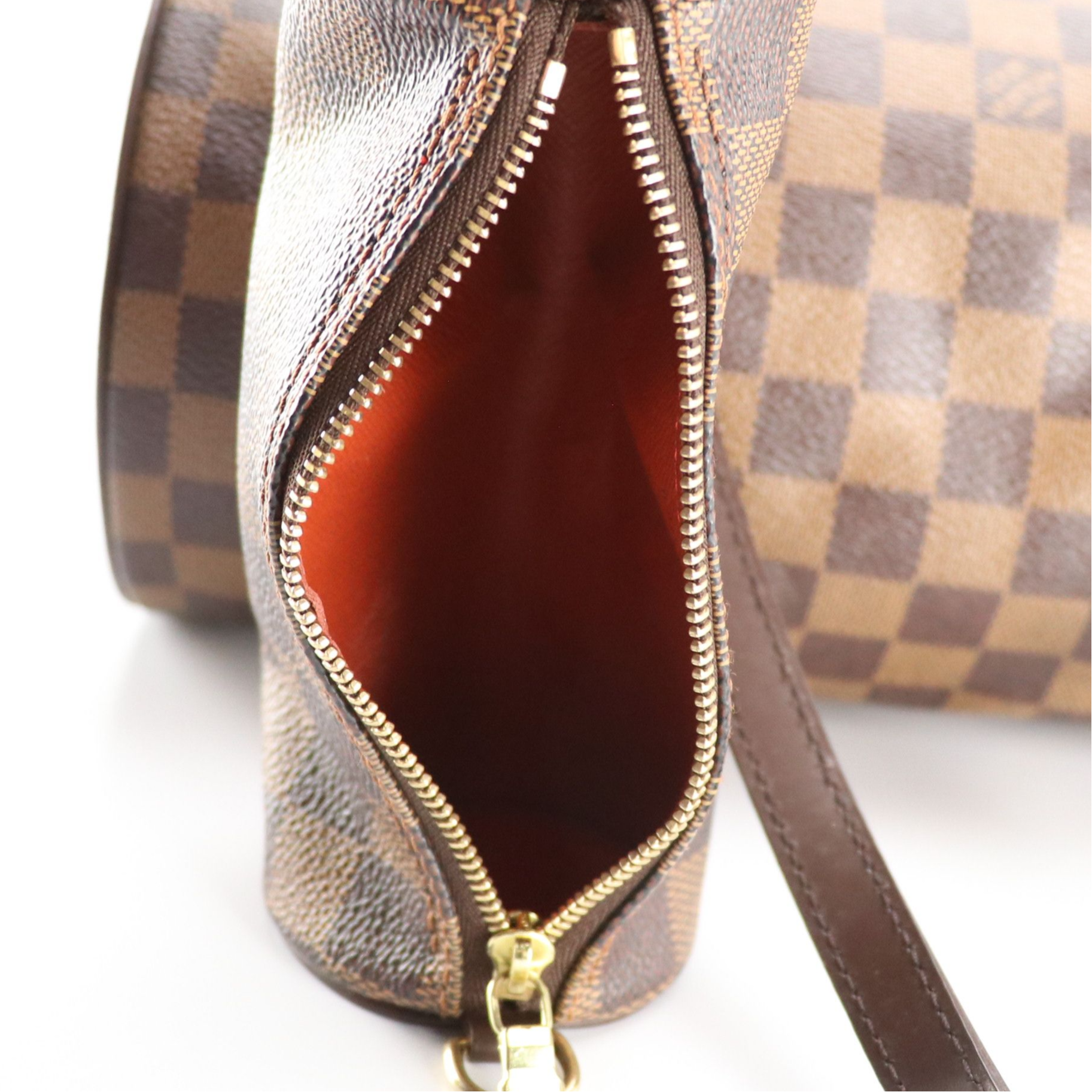 Louis Vuitton Papillon 30 with Pouch in Damier Ebene Canvas and Brown Leather
