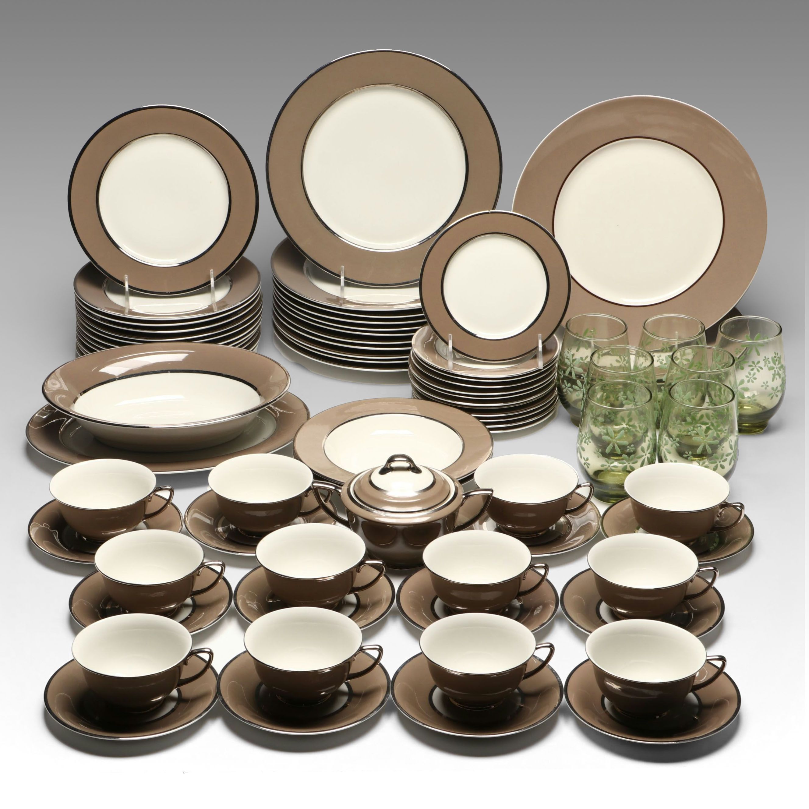 Royal Jackson Porcelain Tableware and Libbey Glassware