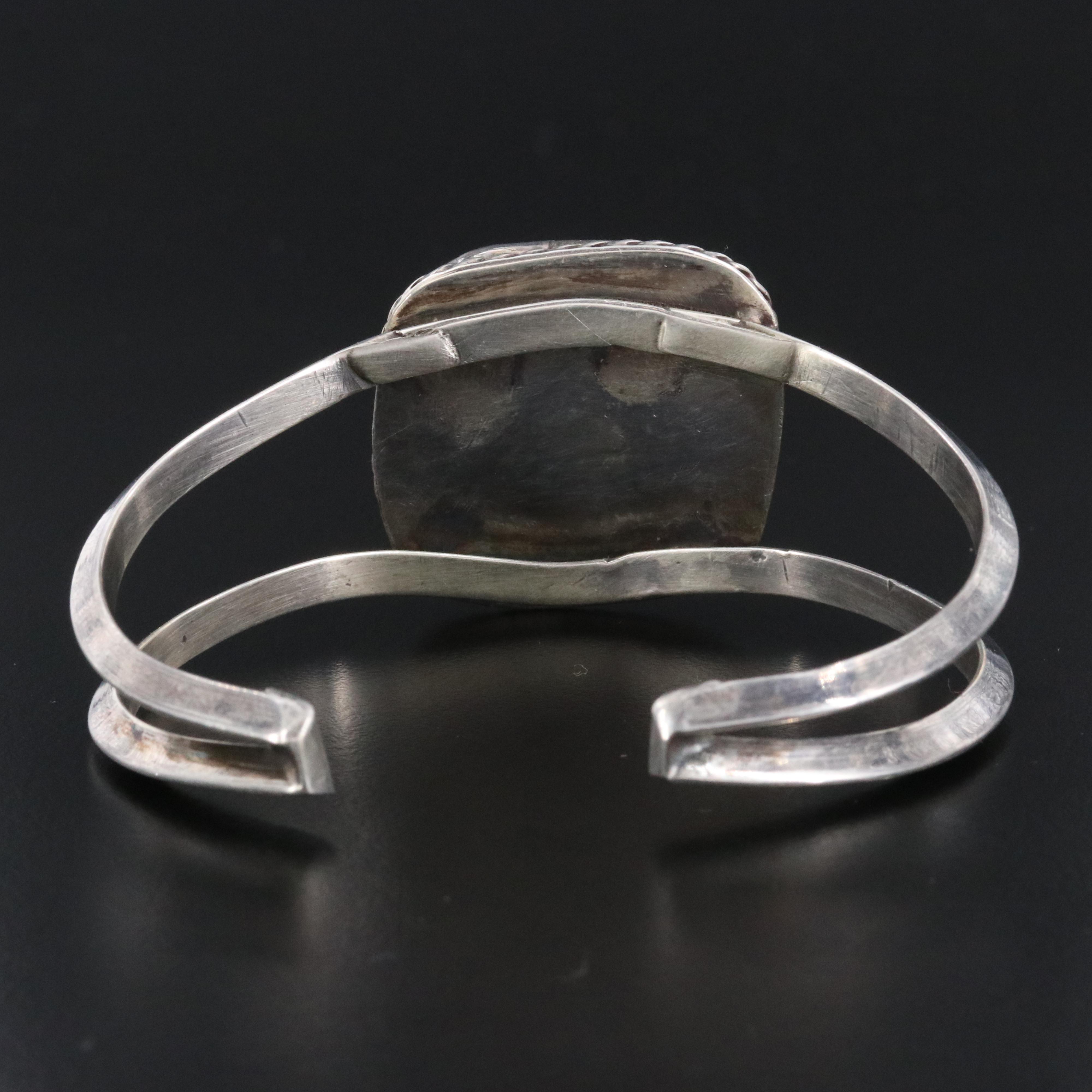 Western Style Sterling Turquoise Cuff Bracelet