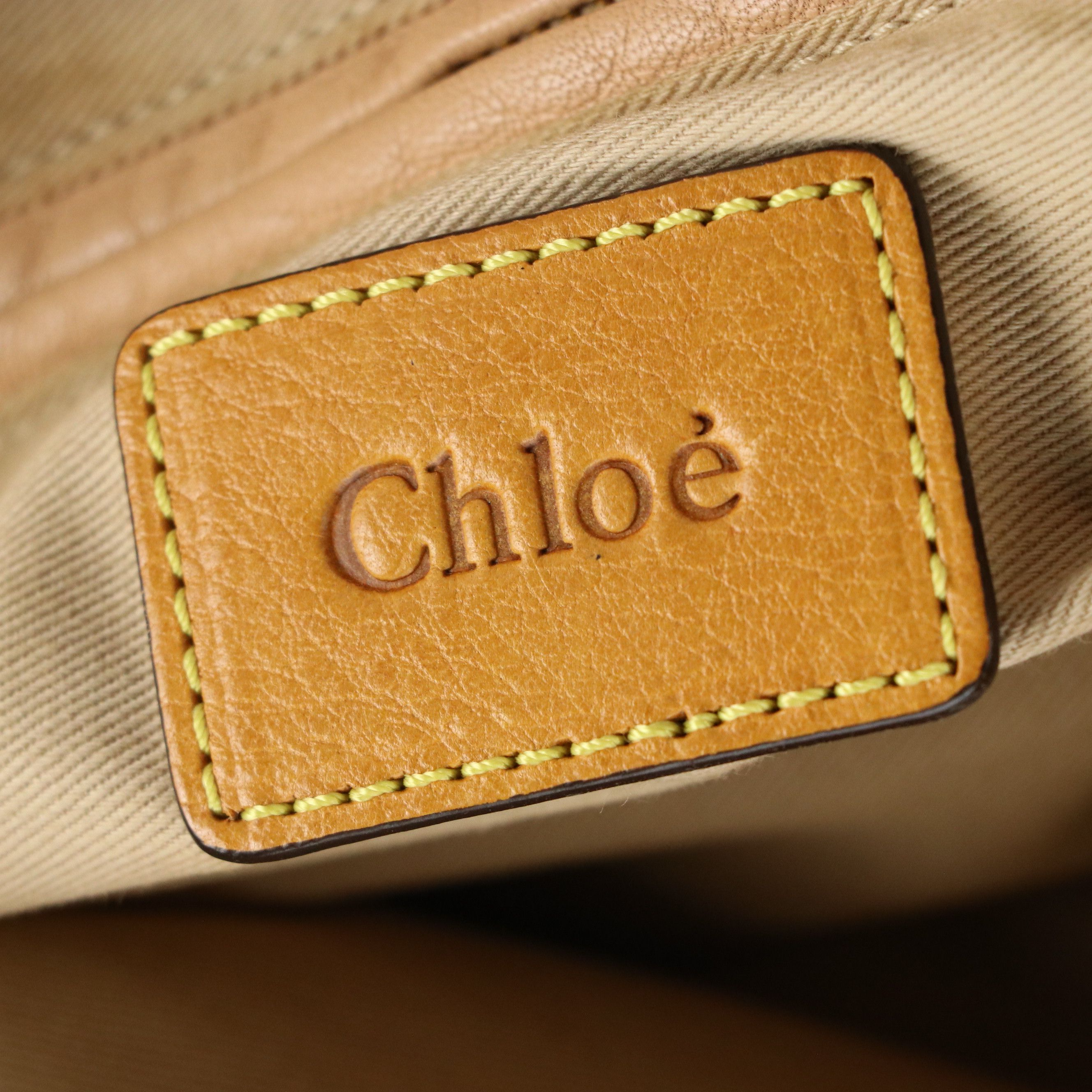 Chloé Large Paraty Two-Way Satchel in Brown Grained Leather