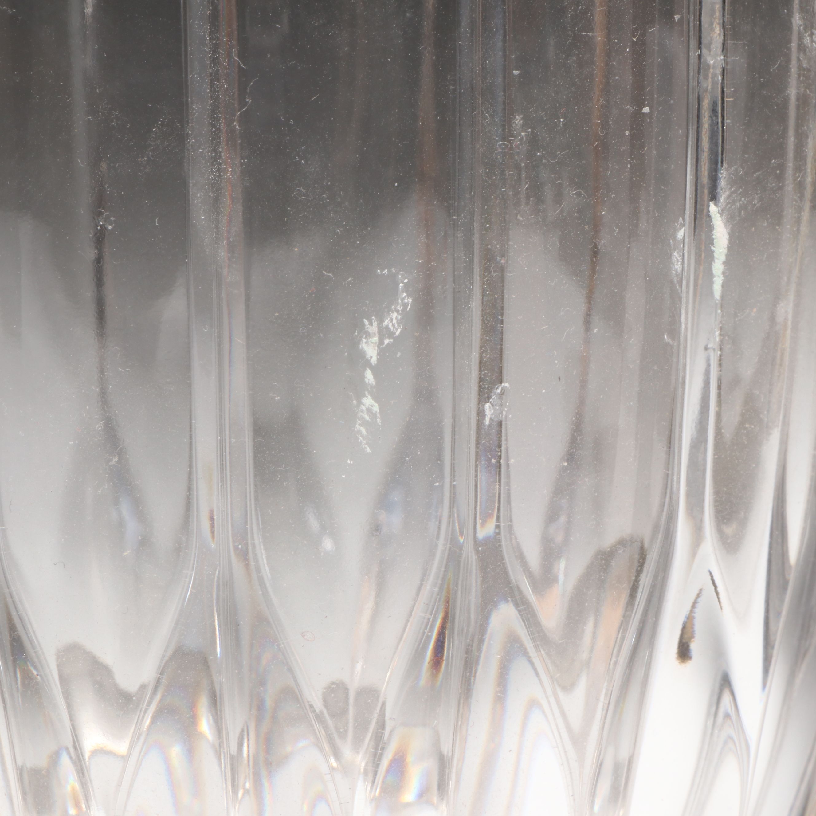 Hollywood Regency Style Crystal Ice Bucket with Brass Tray and Matchbox Holder