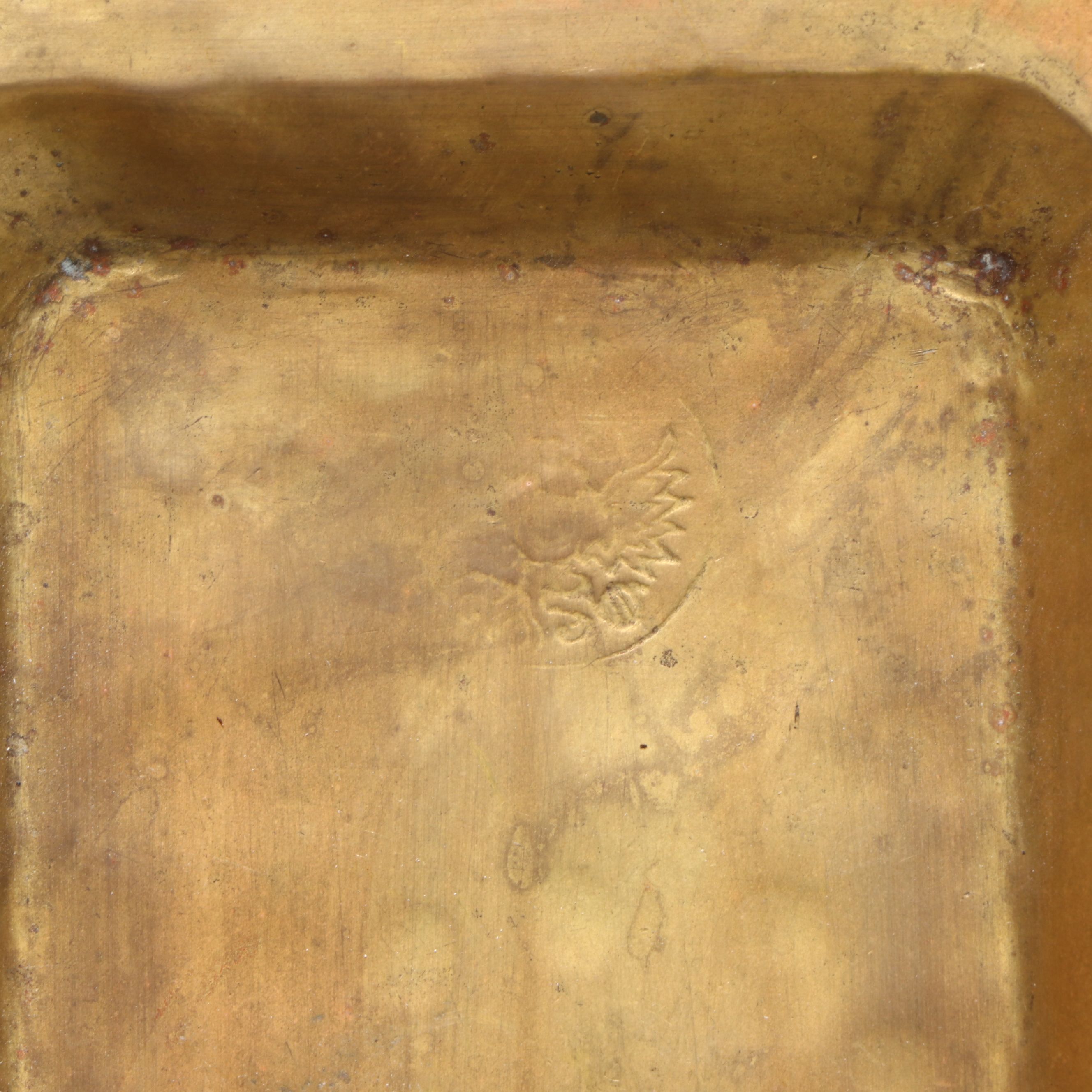 Hollywood Regency Style Crystal Ice Bucket with Brass Tray and Matchbox Holder