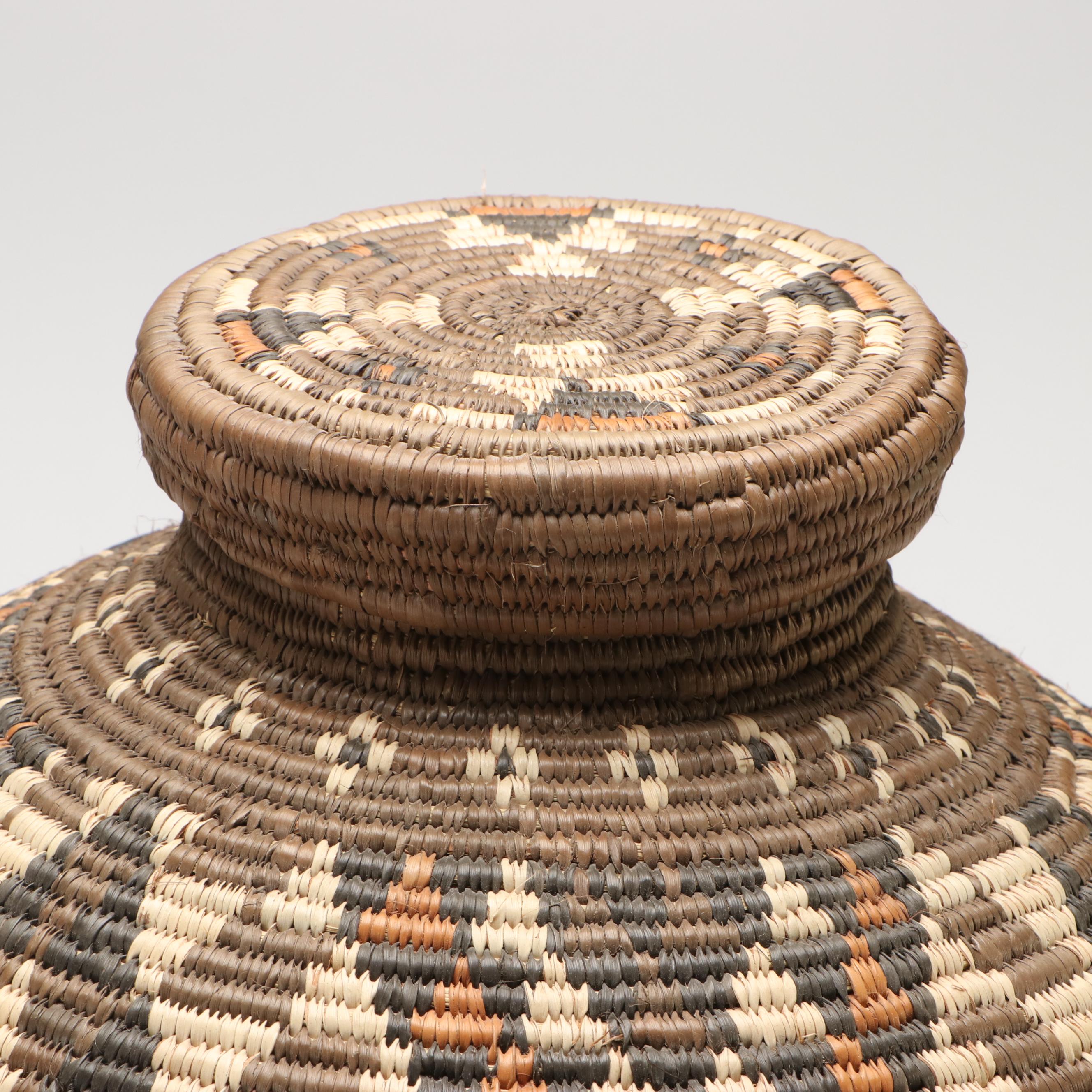 Esther Mdluhi Zulu Handwoven Ilala Palm and Natural Dye Vessel