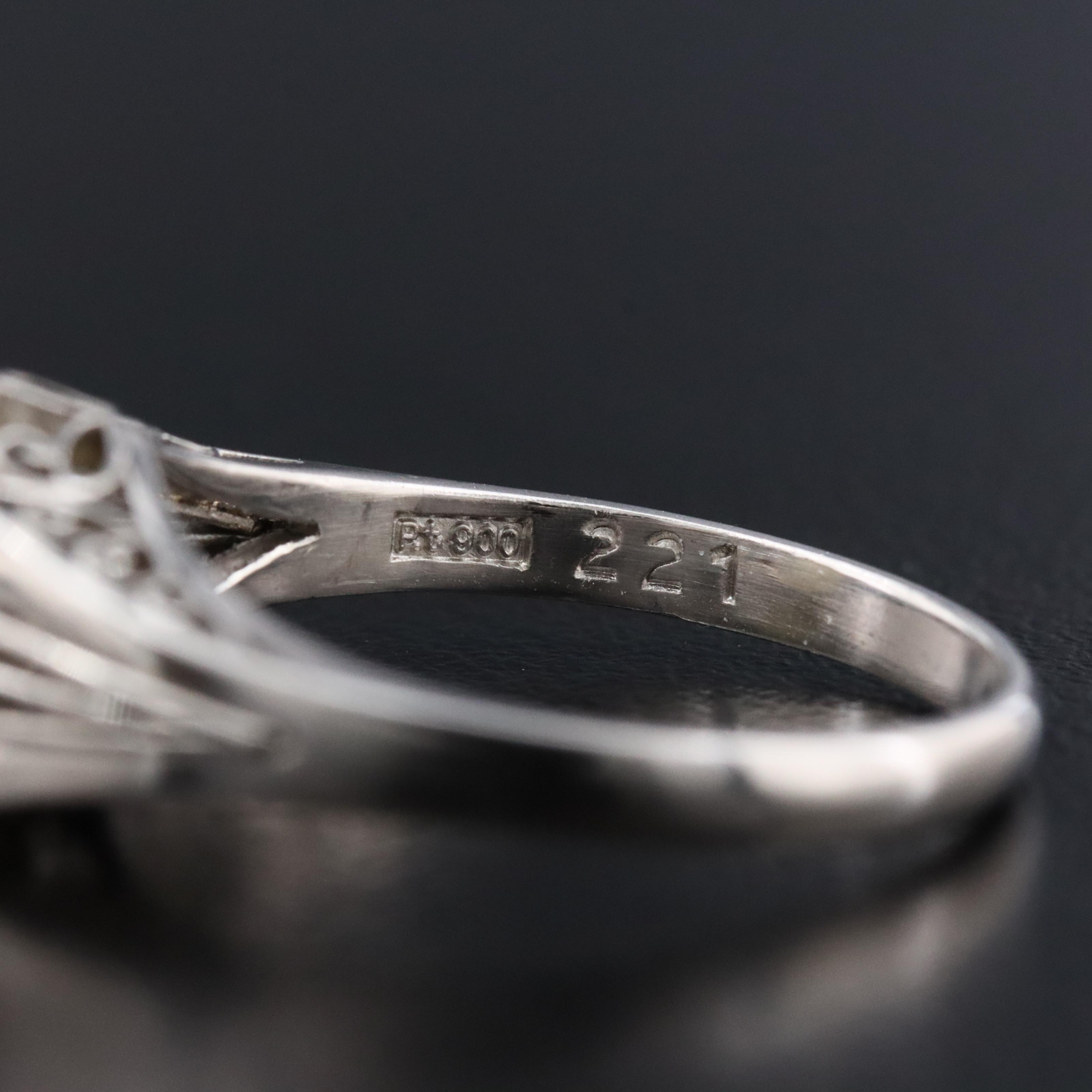 Platinum Cat's Eye Chrysoberyl and Diamond Ring