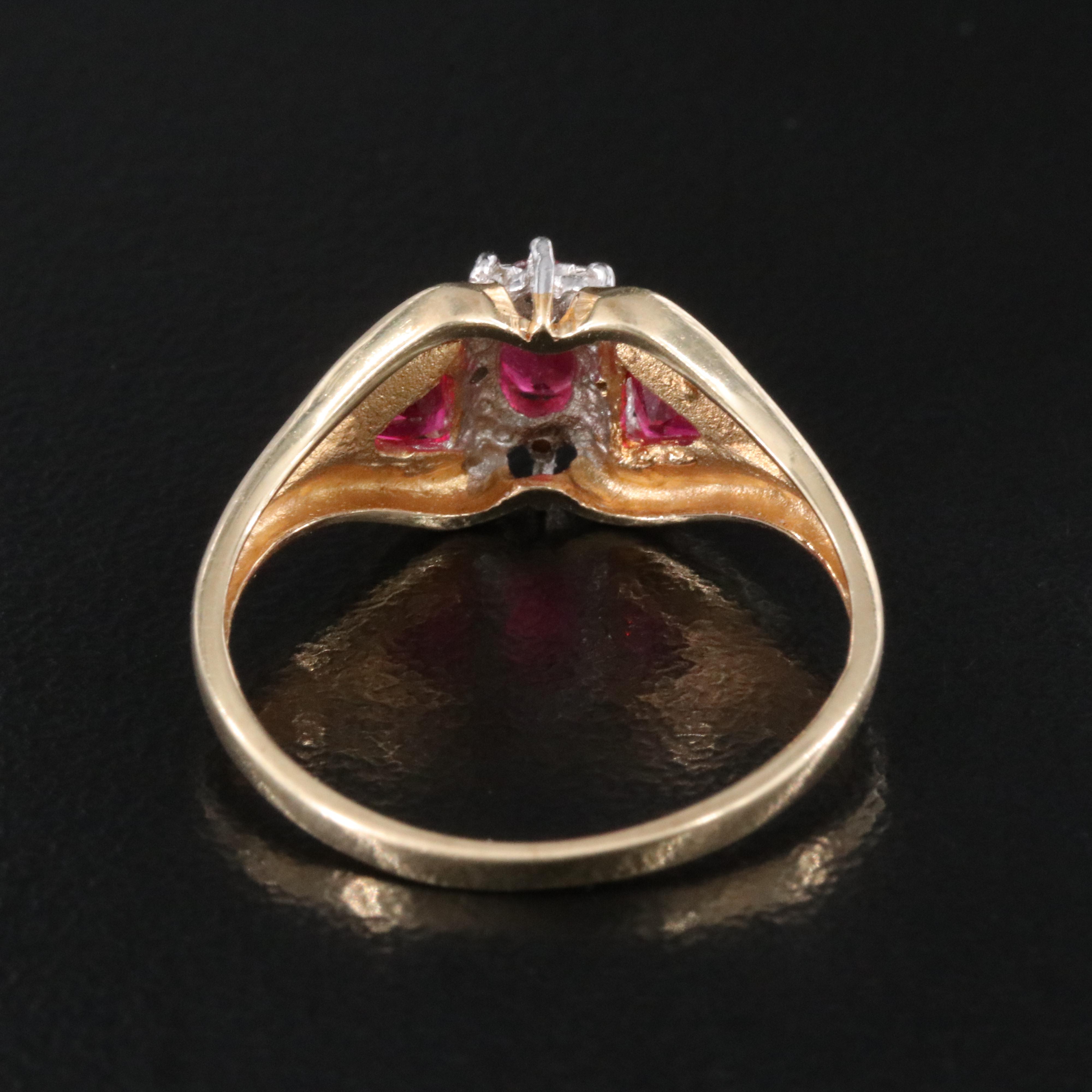 10K Ruby and Diamond Ring