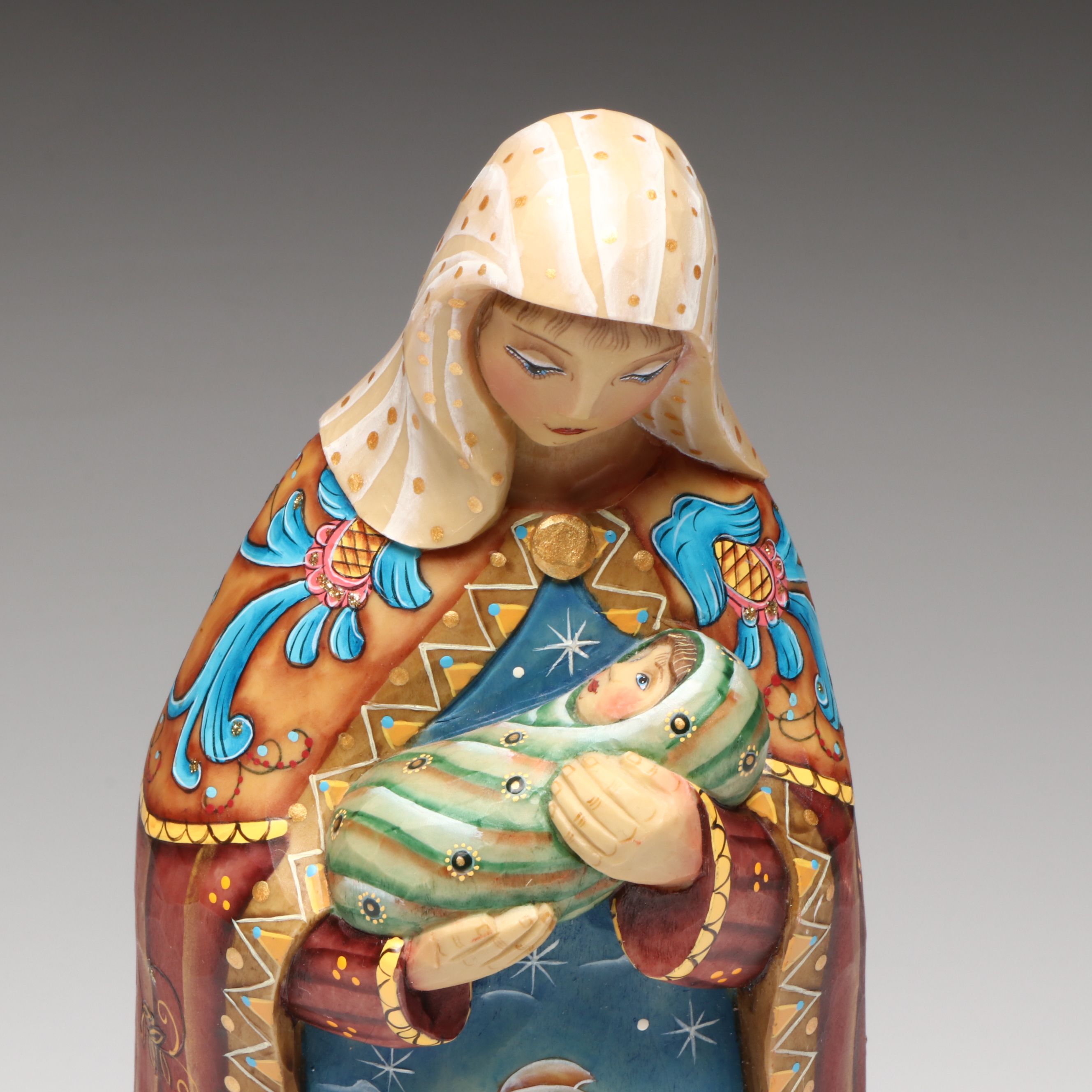 G. DeBrekht "Watching Over You" Madonna and Child Resin Figure
