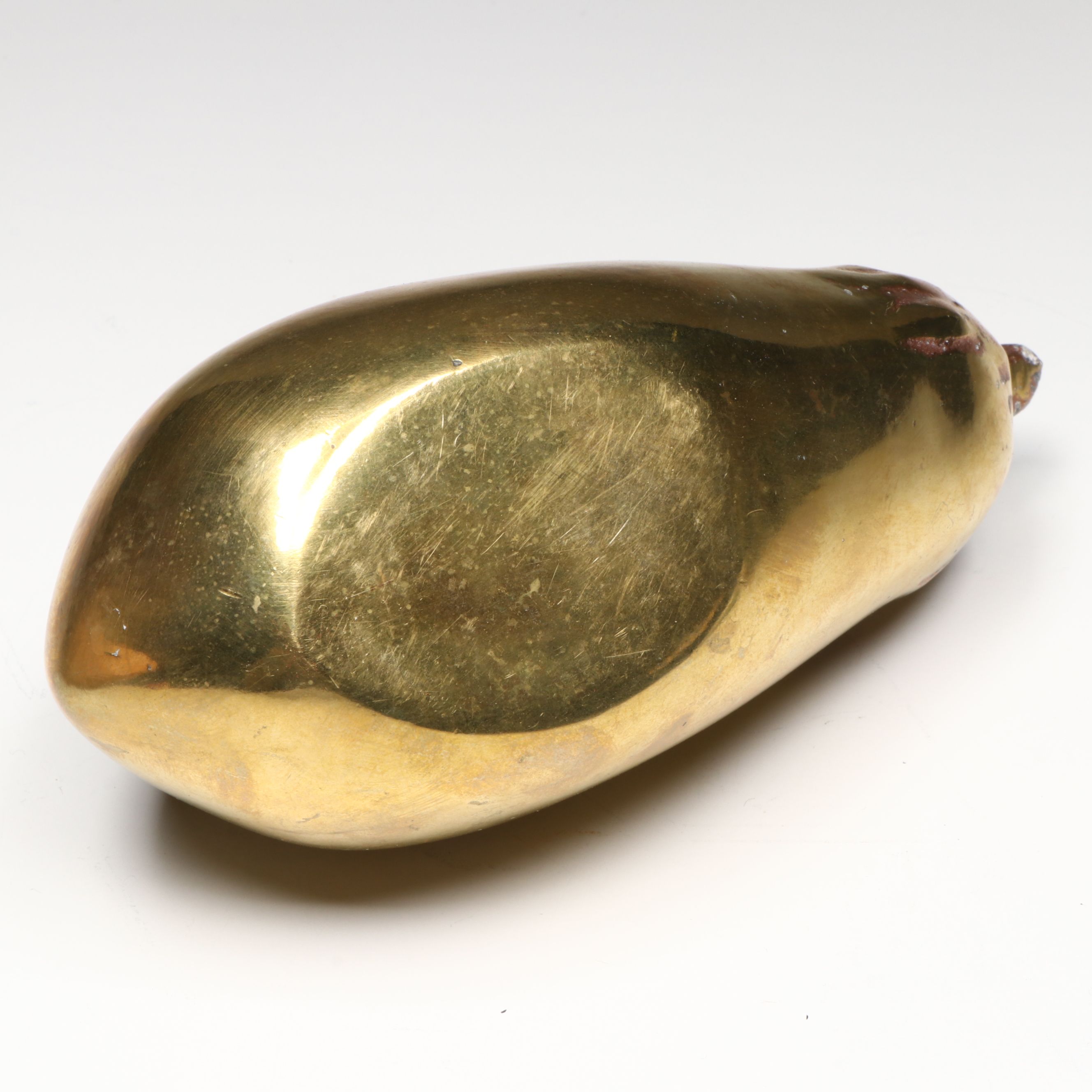 Vintage Brass Frog on Eggplant Censer with Bora Bora Ceramic Pot