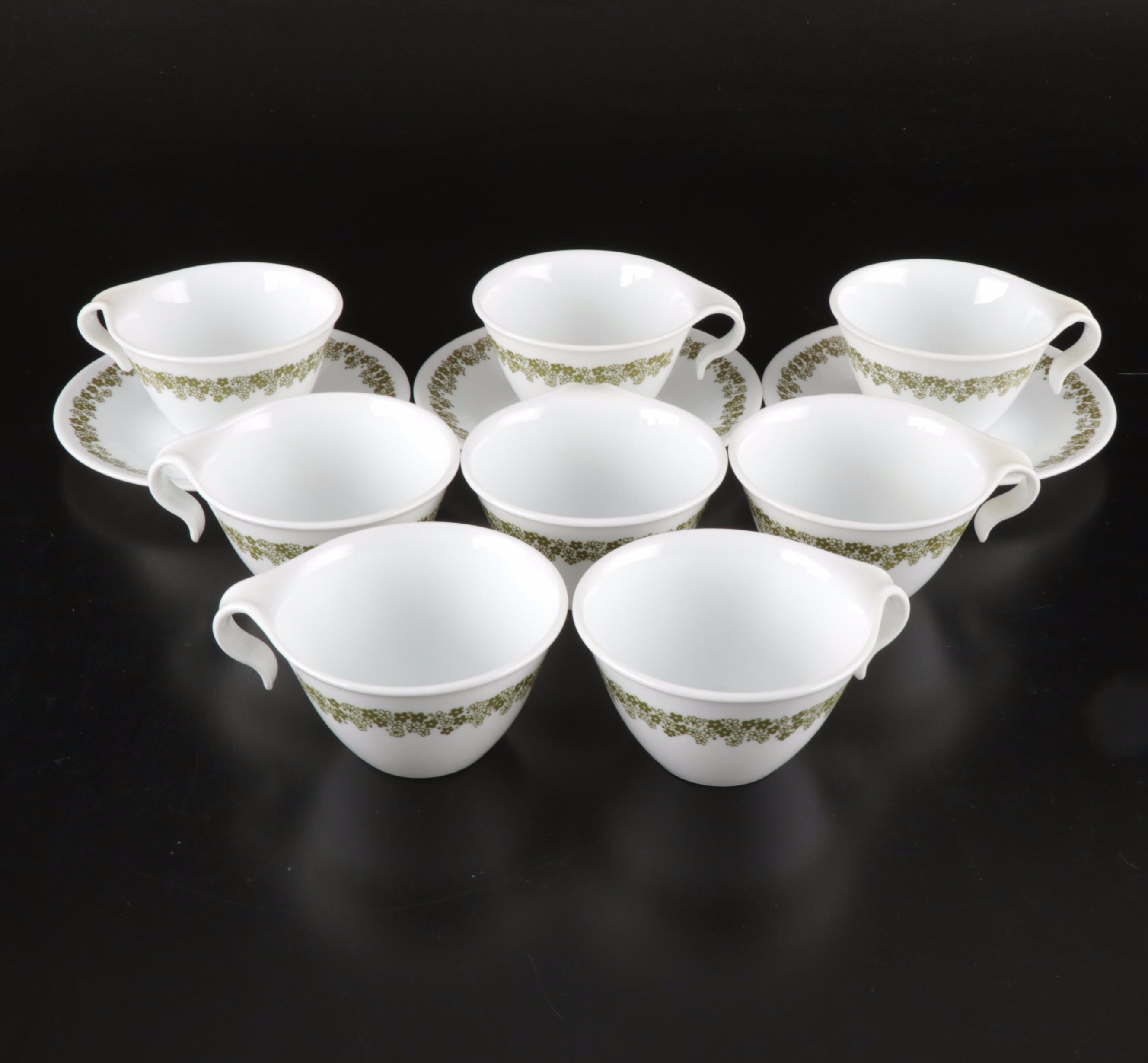 Pyrex and Corelle "Spring Blossom" Dinnerware, Mid to Late 20th Century