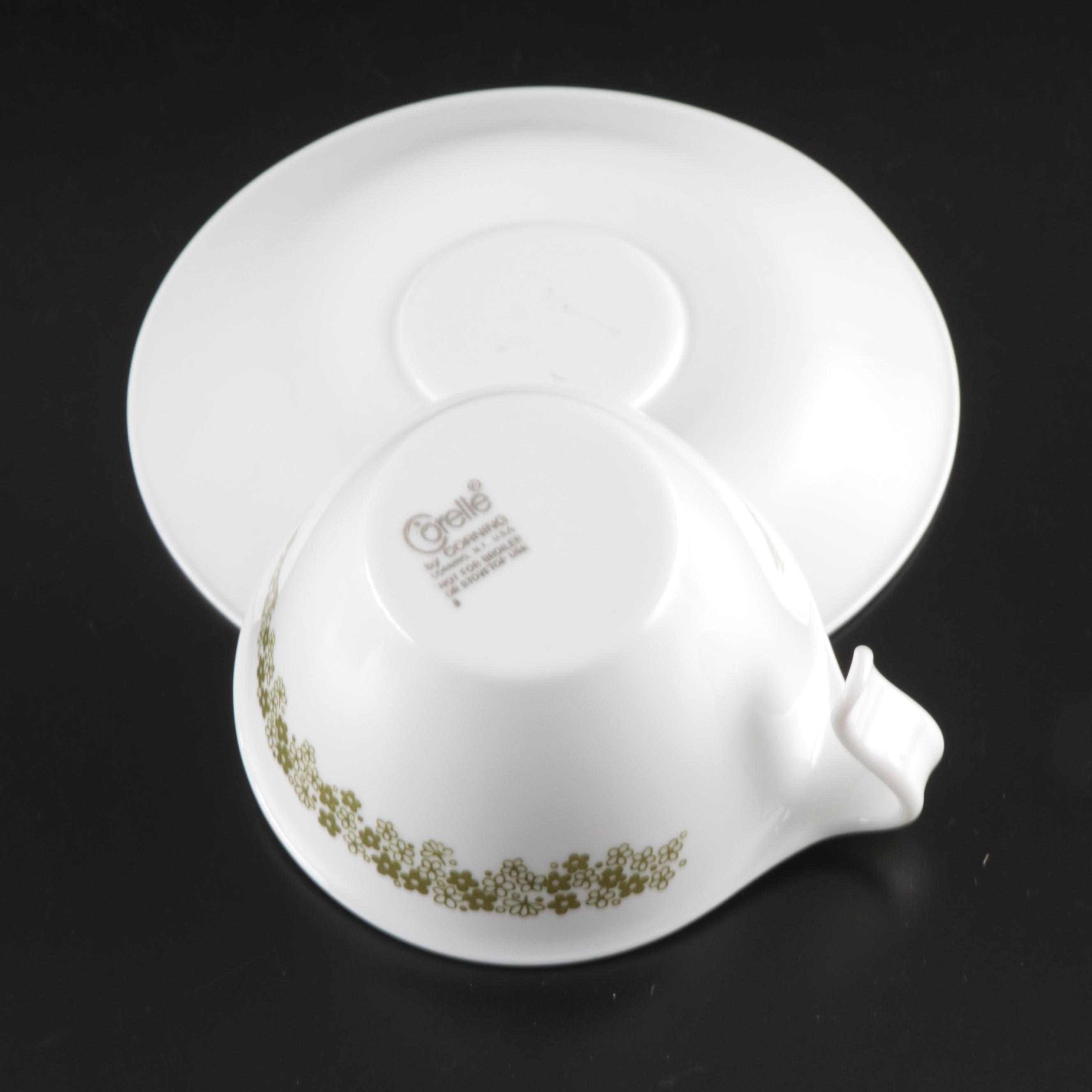 Pyrex and Corelle "Spring Blossom" Dinnerware, Mid to Late 20th Century