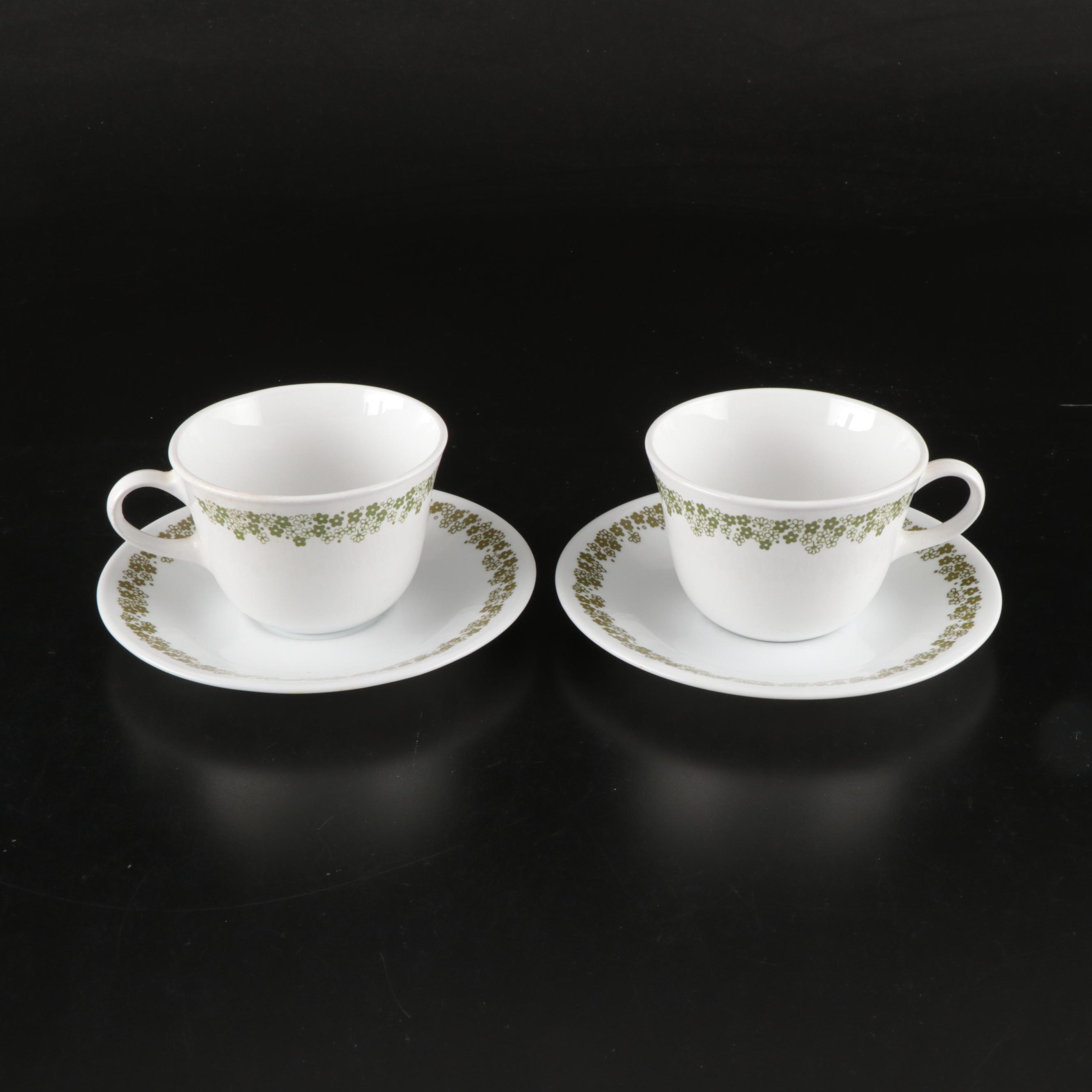 Pyrex and Corelle "Spring Blossom" Dinnerware, Mid to Late 20th Century