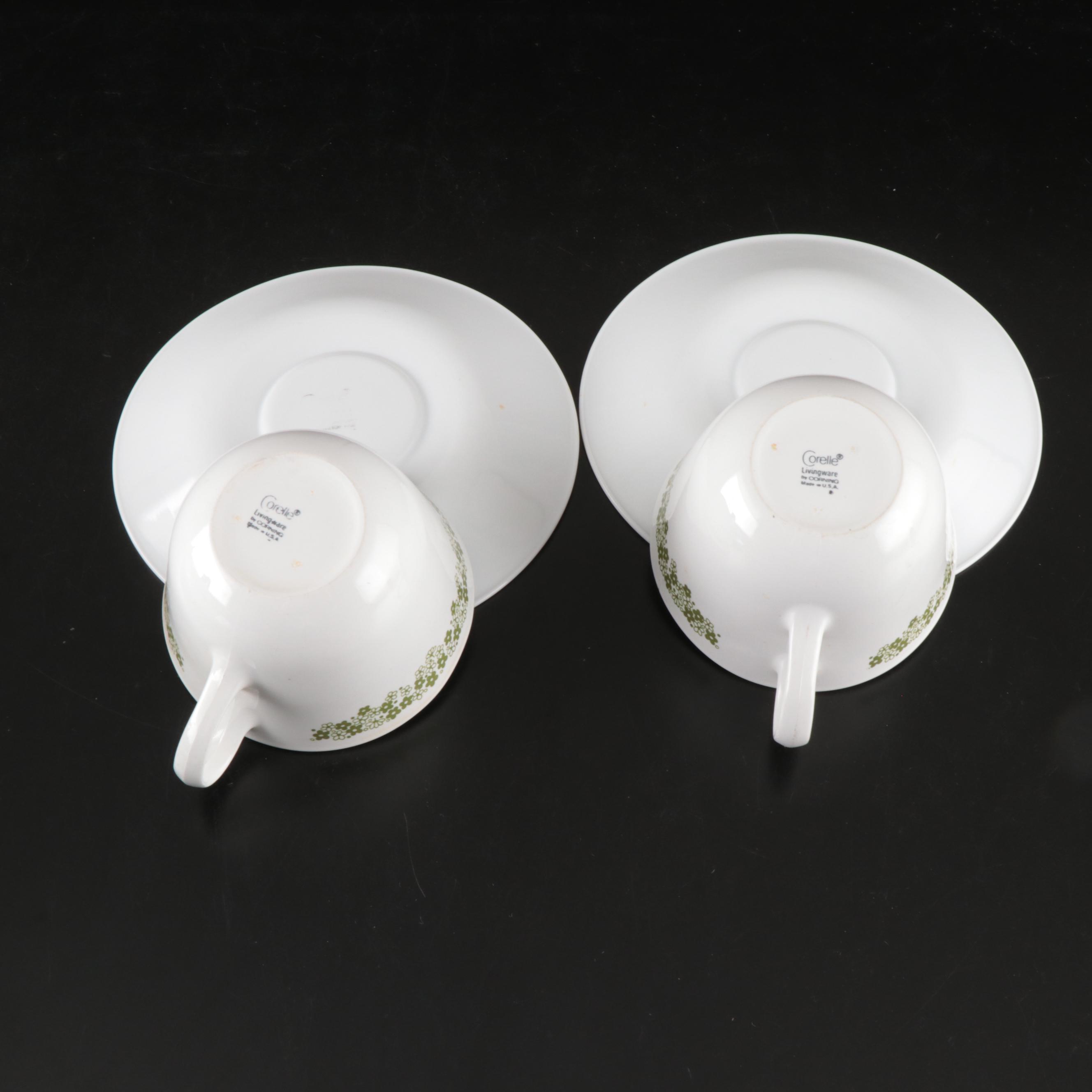Pyrex and Corelle "Spring Blossom" Dinnerware, Mid to Late 20th Century