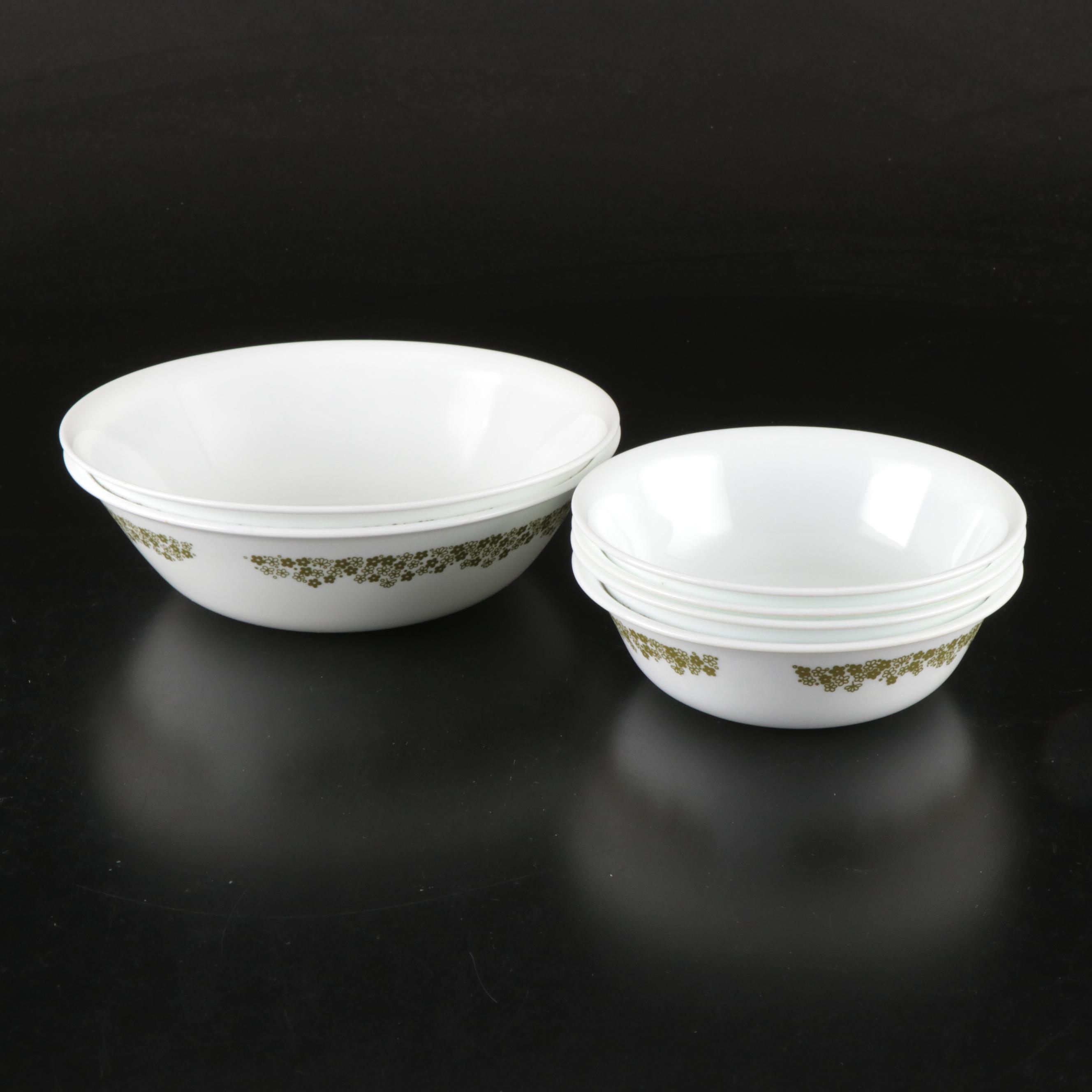 Pyrex and Corelle "Spring Blossom" Dinnerware, Mid to Late 20th Century