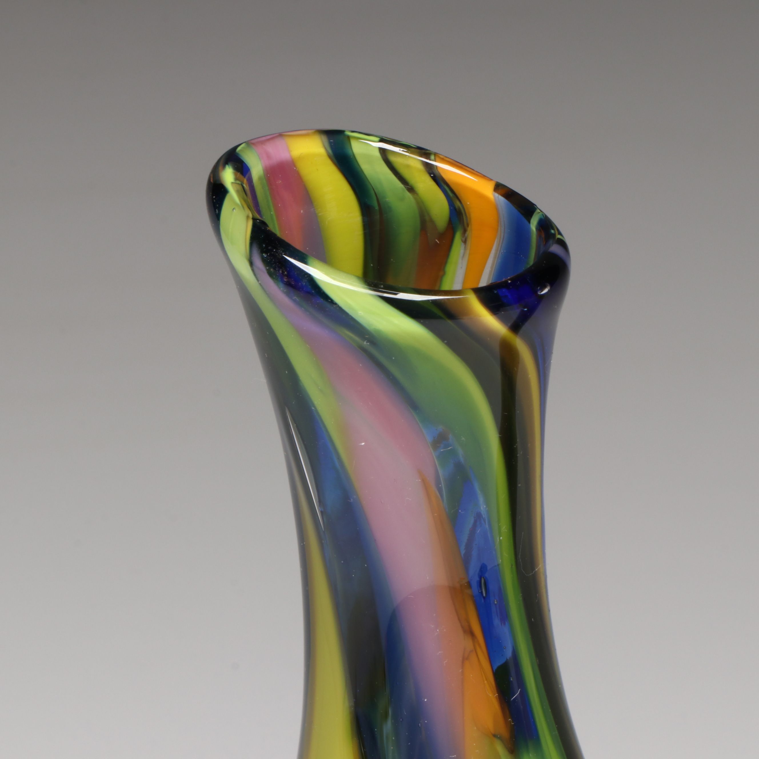 Grant Shippee Marbled Blown Glass Vases