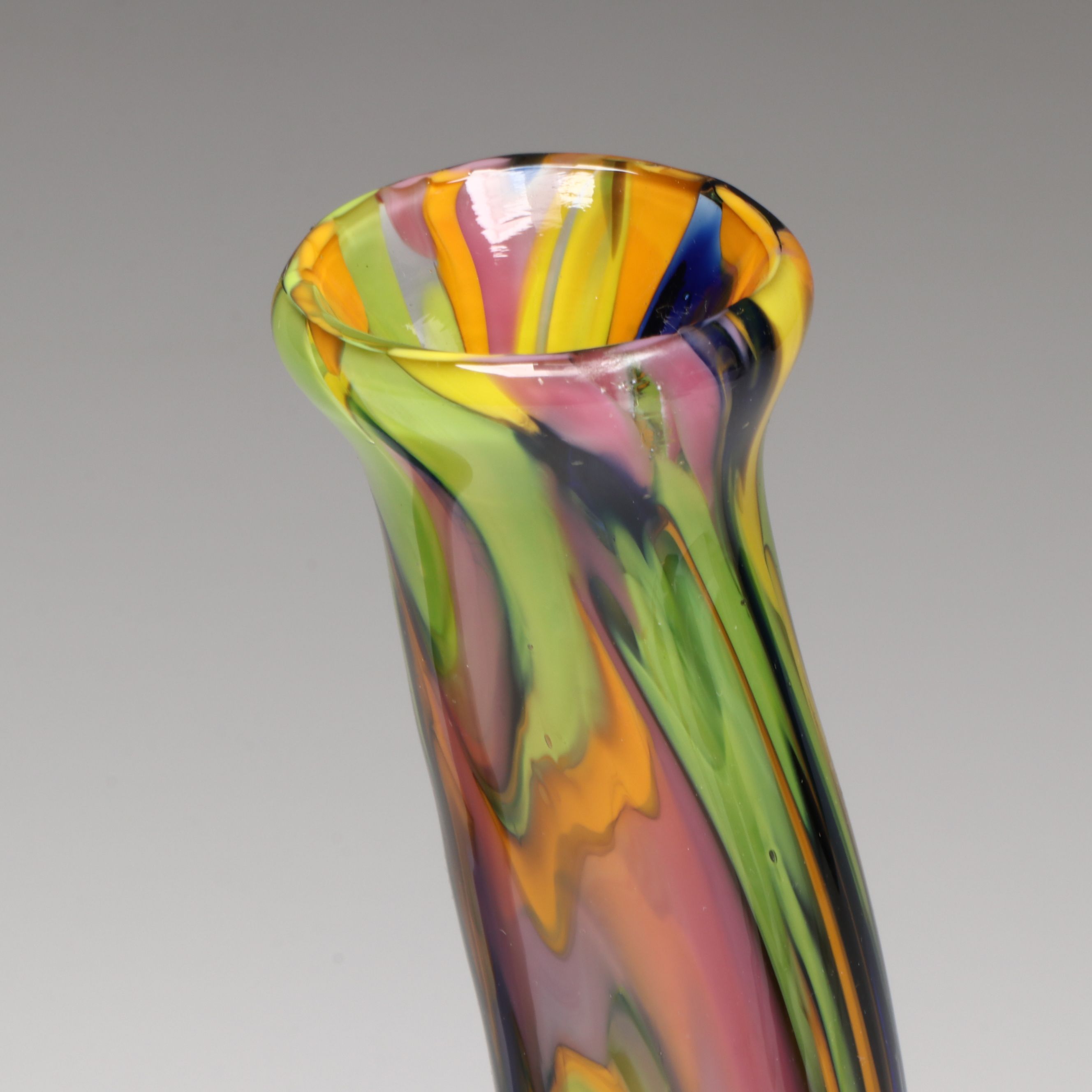 Grant Shippee Marbled Blown Glass Vases