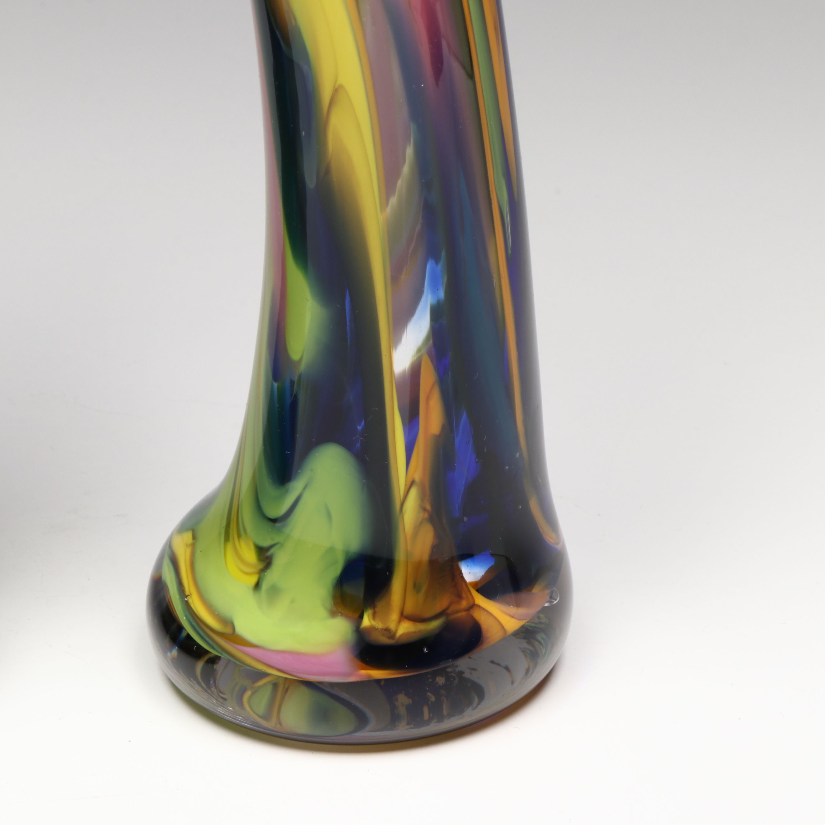 Grant Shippee Marbled Blown Glass Vases