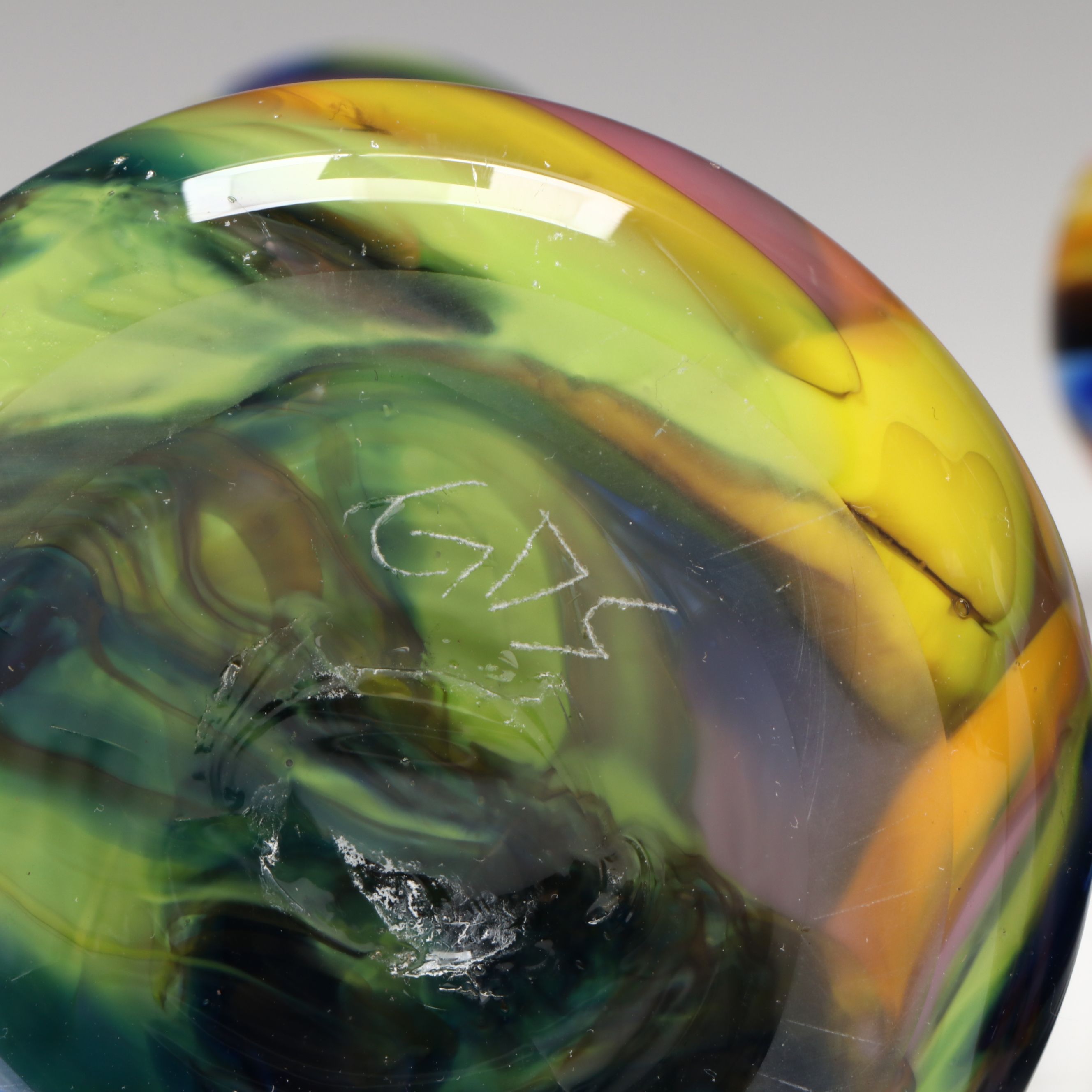 Grant Shippee Marbled Blown Glass Vases