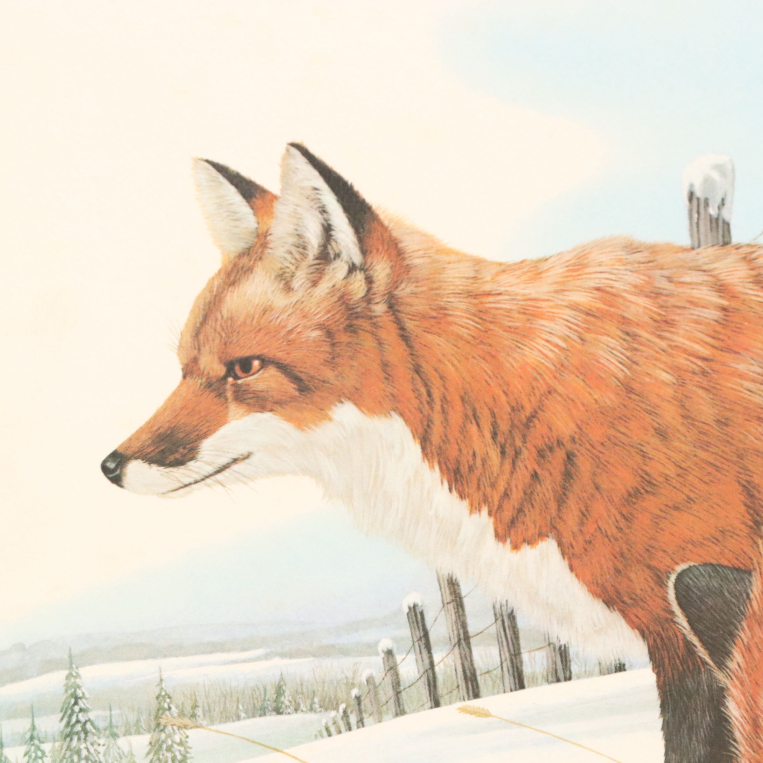 Offset Lithographs After Don Balke "Gray Fox" and "Red Fox," 1970s