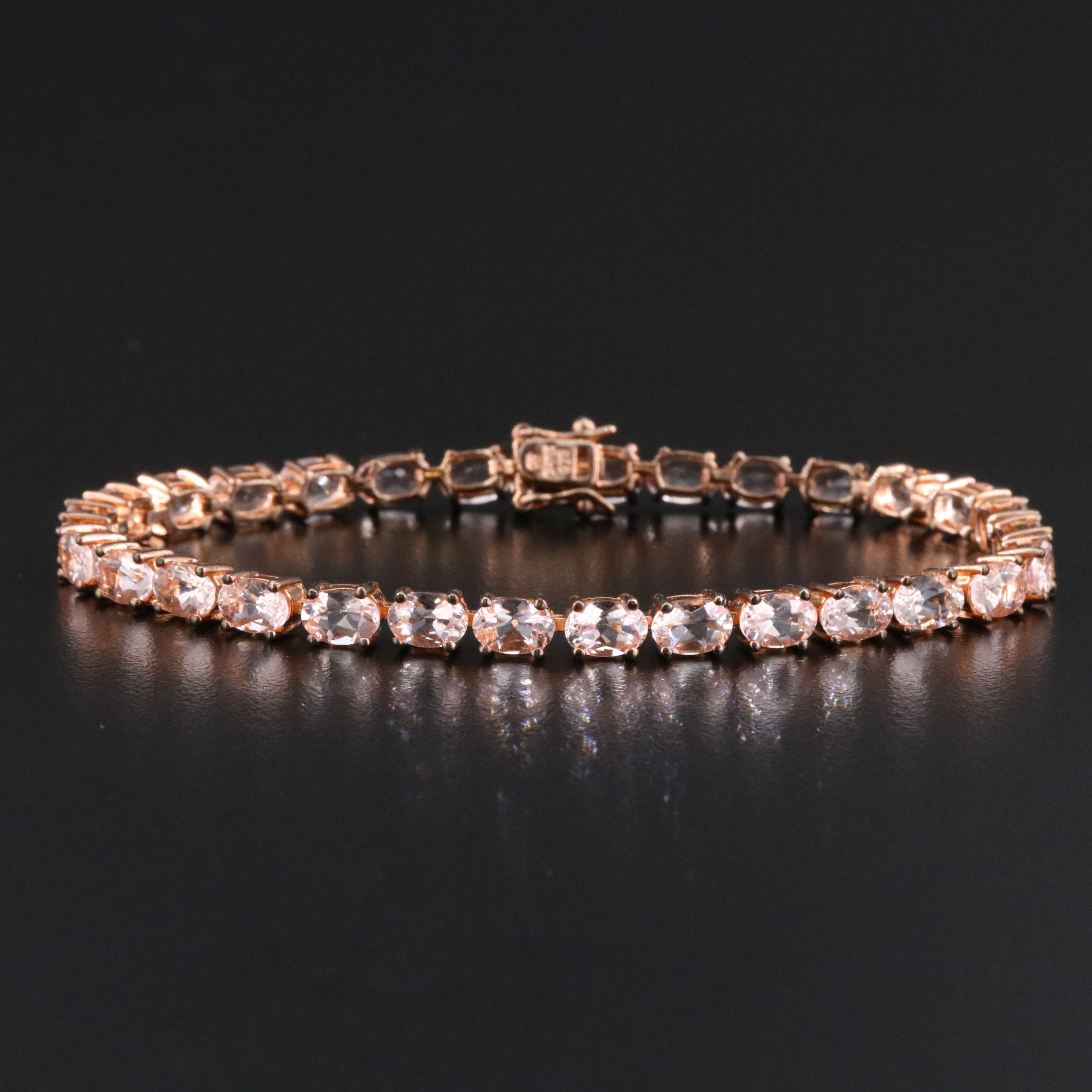 Sterling Morganite Bracelet