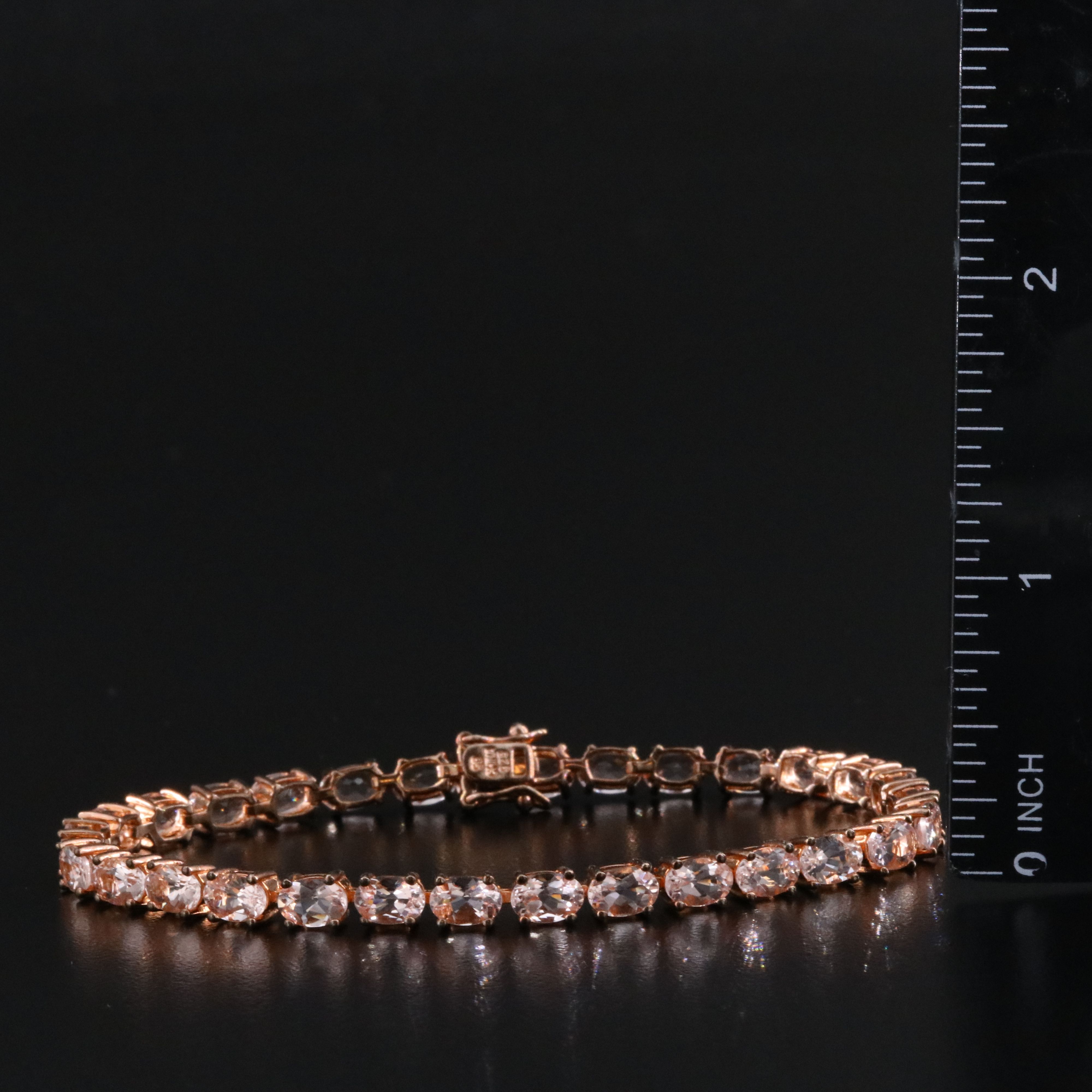 Sterling Morganite Bracelet
