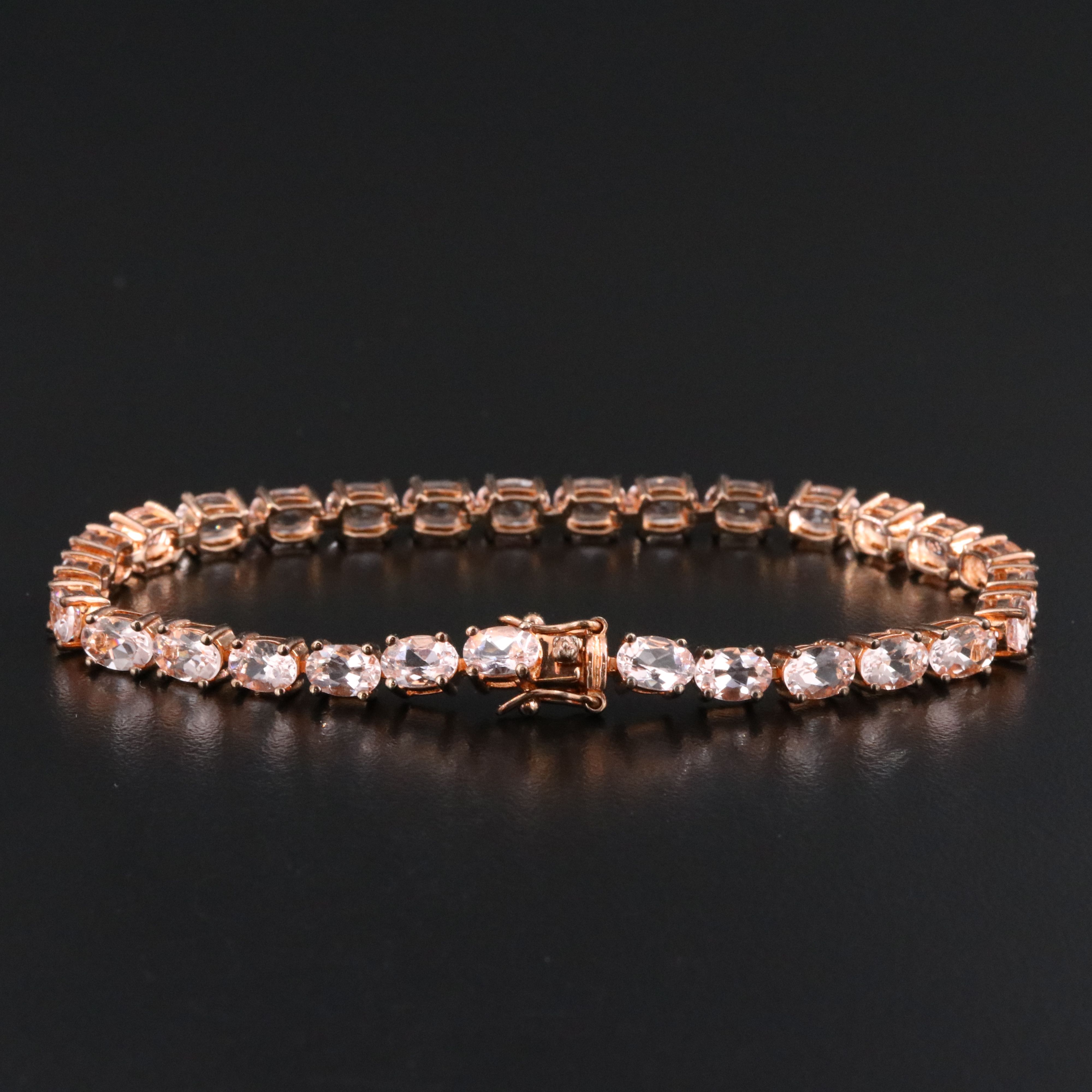 Sterling Morganite Bracelet