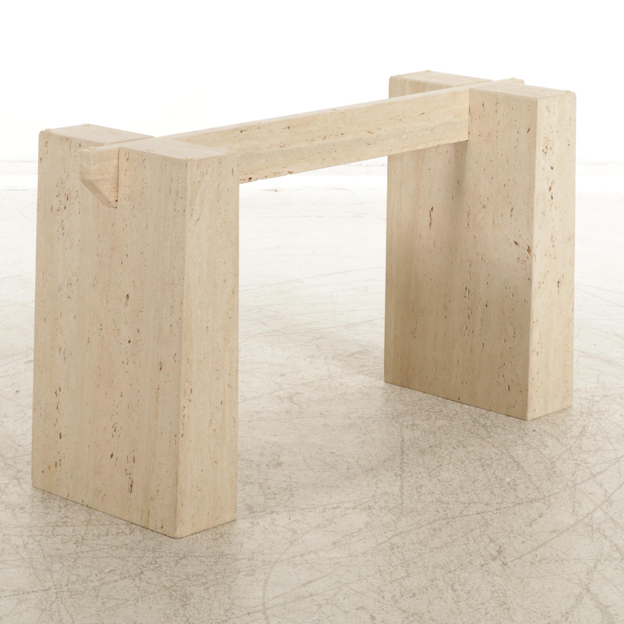 Contemporary Glass Top Dining Table with Stone Base