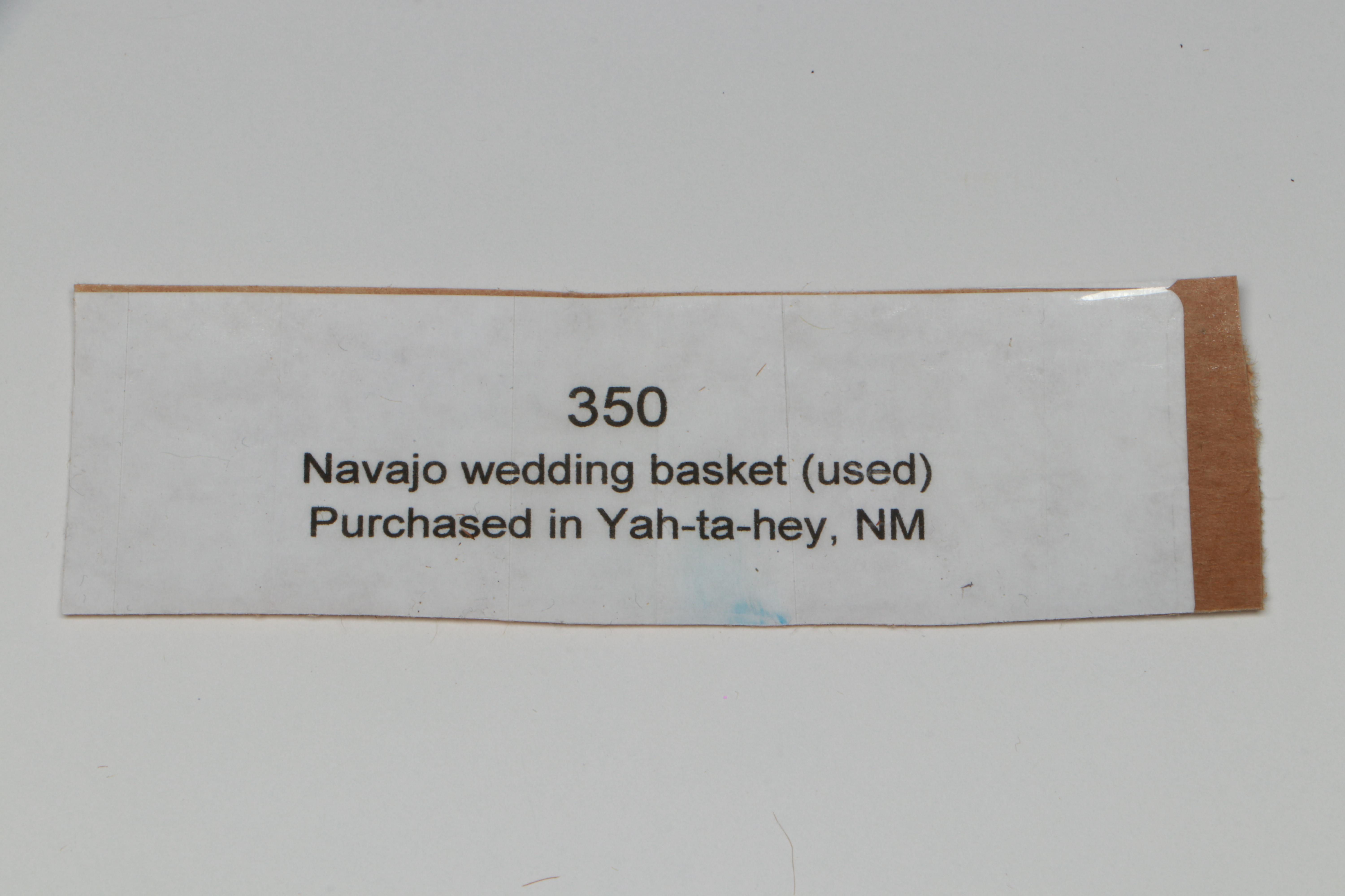 Diné (Navajo) Handwoven Wedding Basket