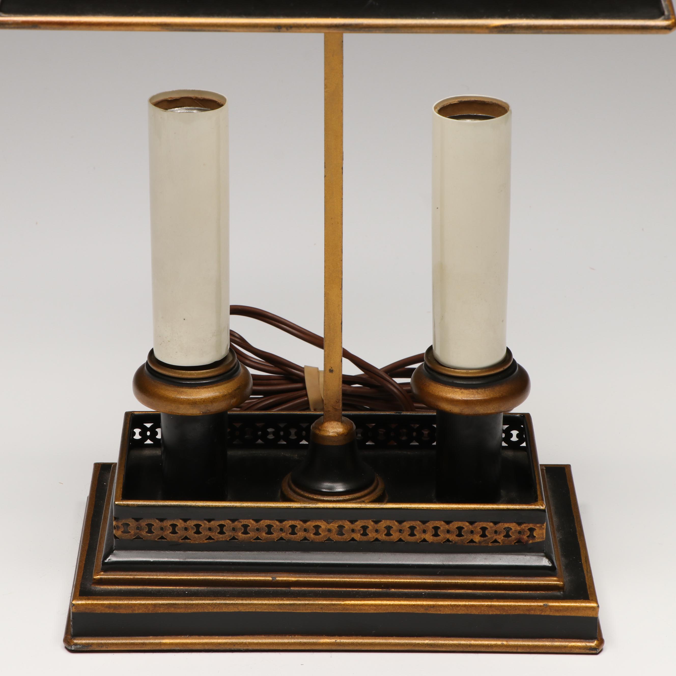 Bouillotte Style Table Lamp with Tole Shade