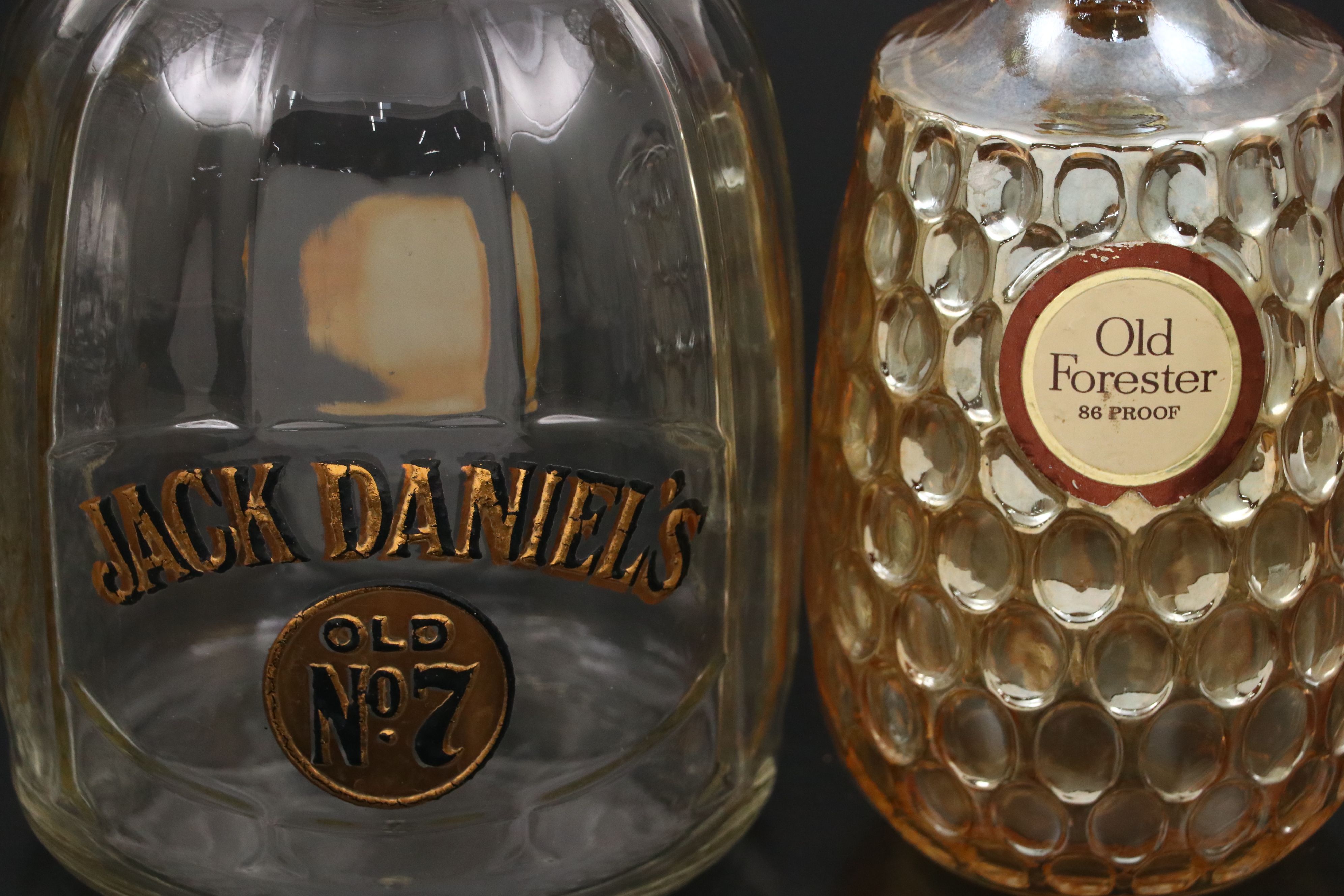 Durand "Danube" Glasses with I.W. Harper and More Bourbon and Whiskey Bottles