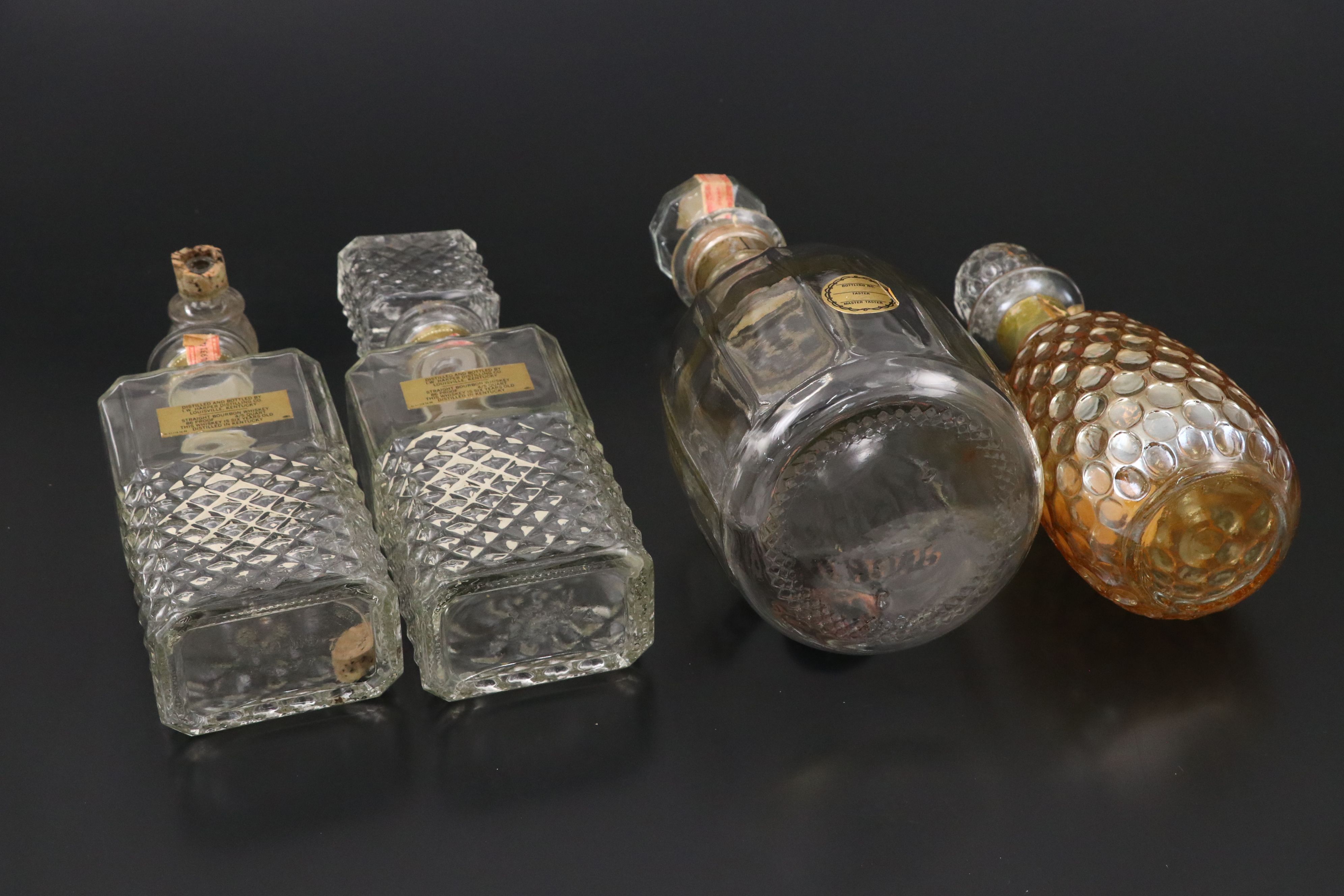 Durand "Danube" Glasses with I.W. Harper and More Bourbon and Whiskey Bottles