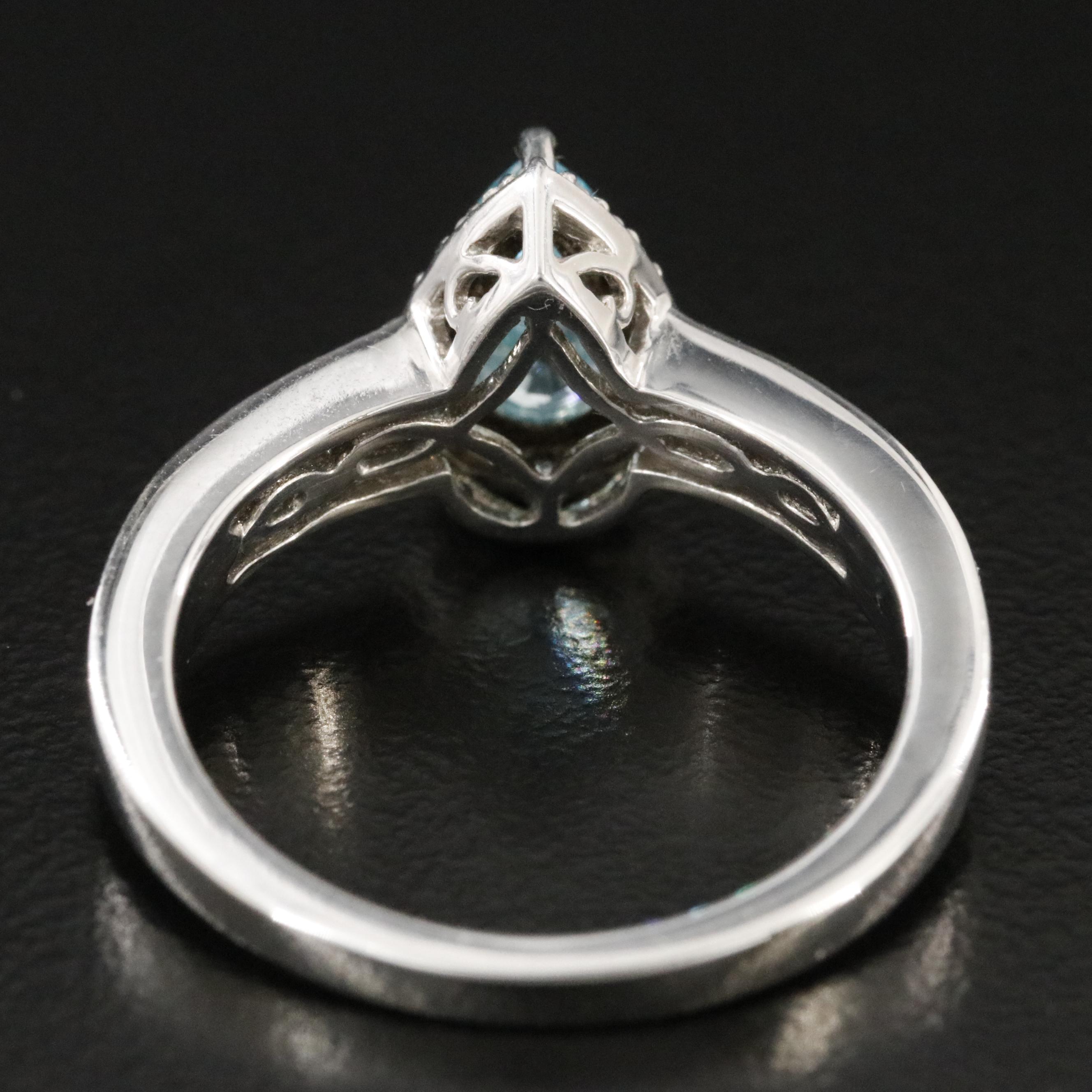 Sterling Swiss Blue and White Topaz Ring