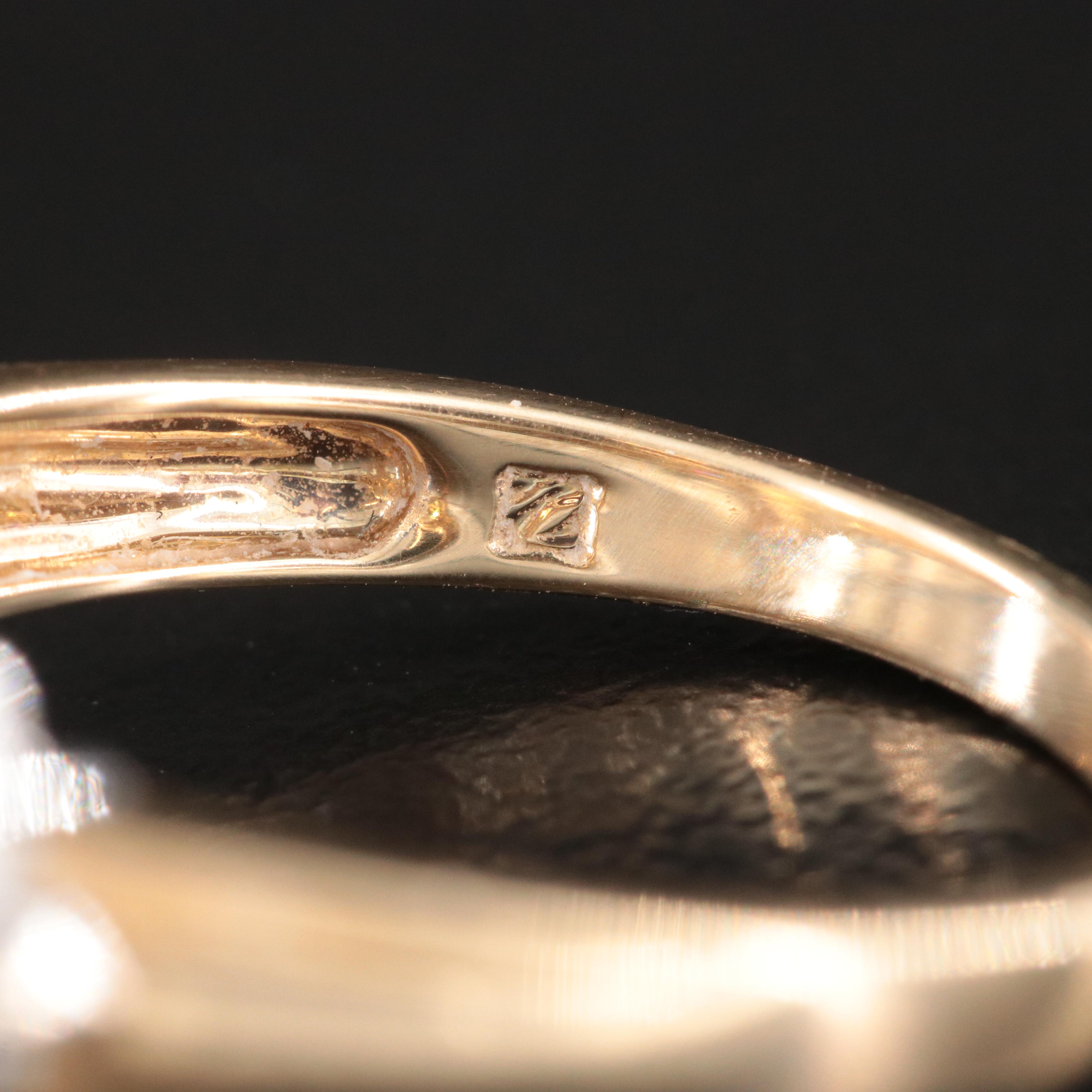 14K Citrine and Diamond Ring