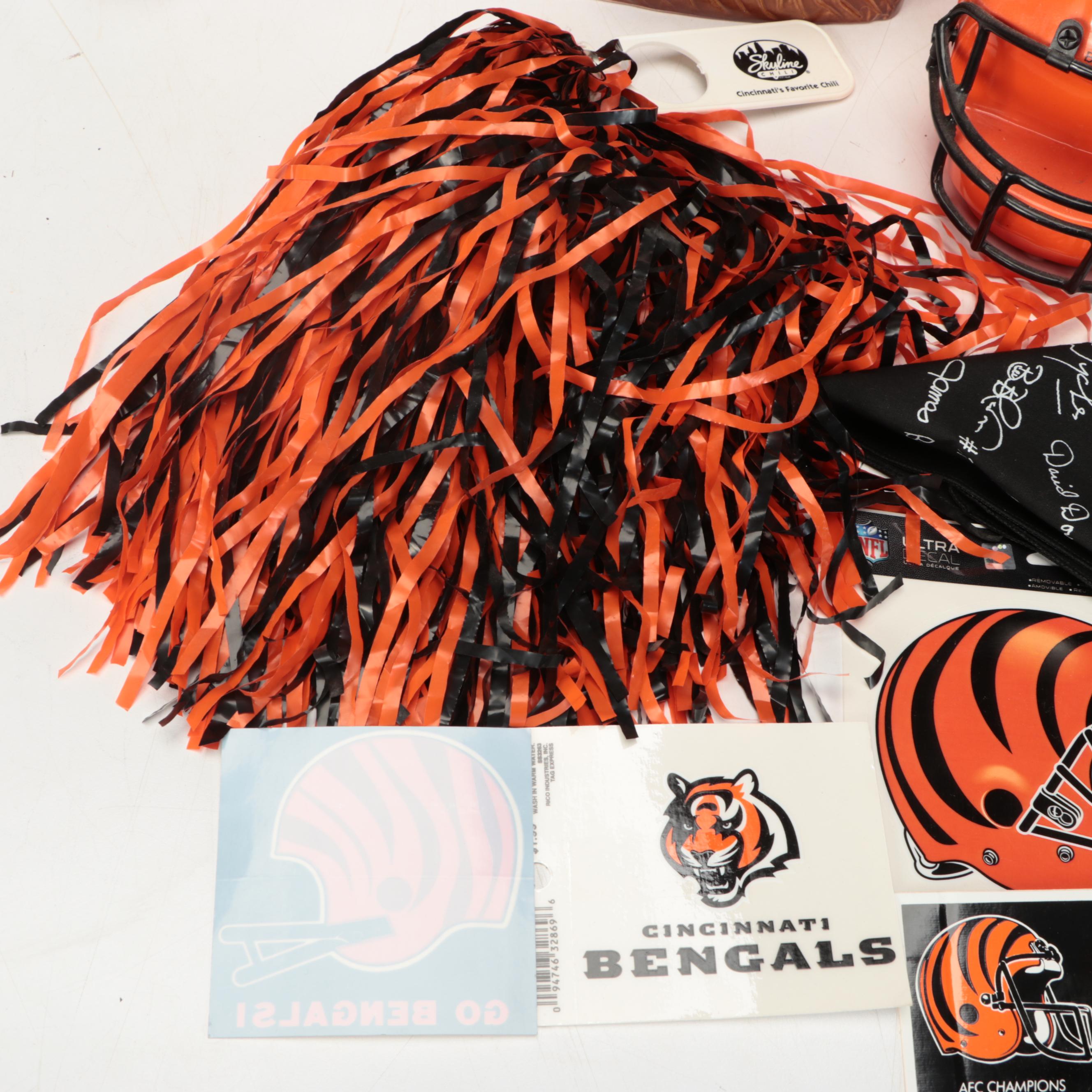 1988 Cincinnati Bengals Team Poster with Stadium Figurine and More Team Décor