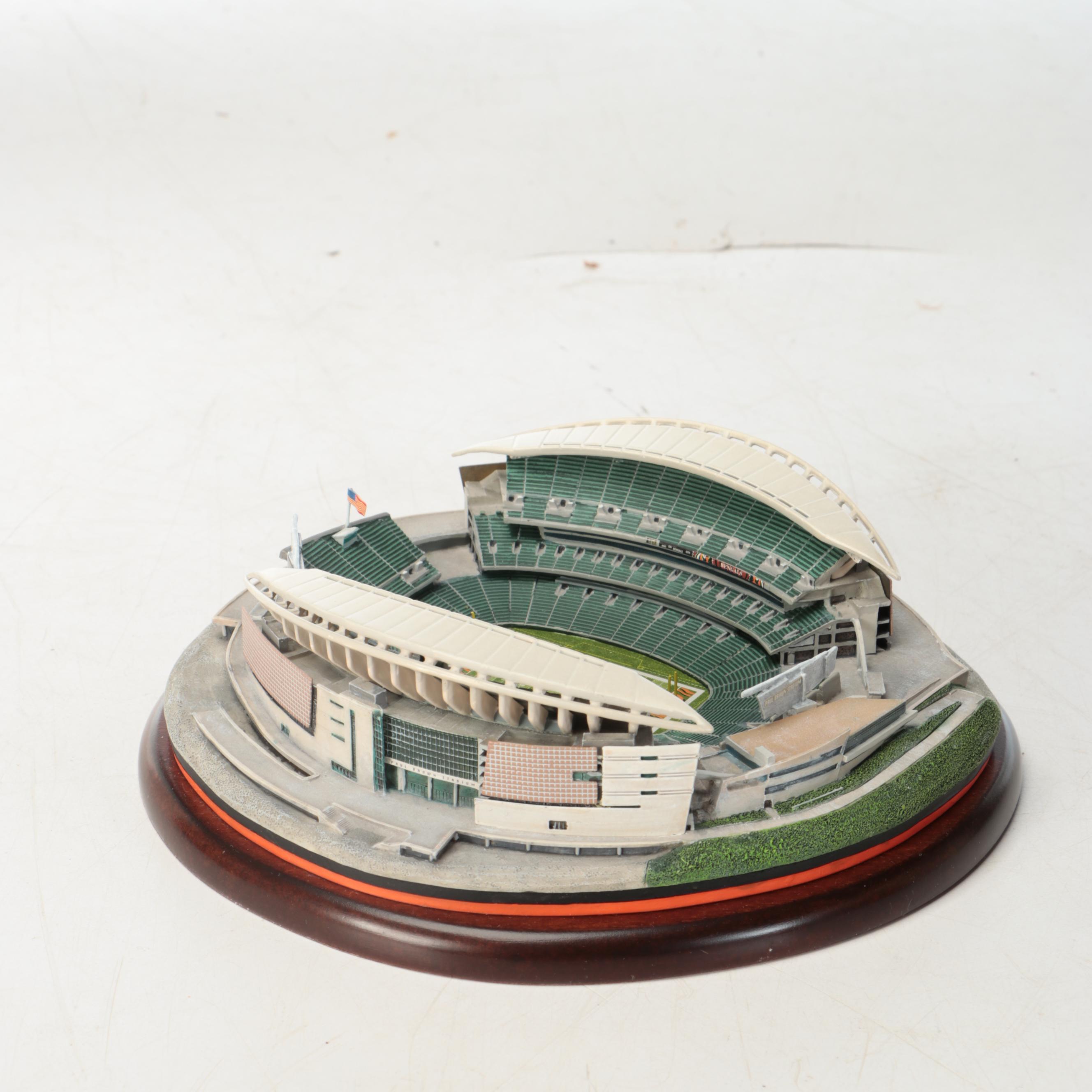 1988 Cincinnati Bengals Team Poster with Stadium Figurine and More Team Décor