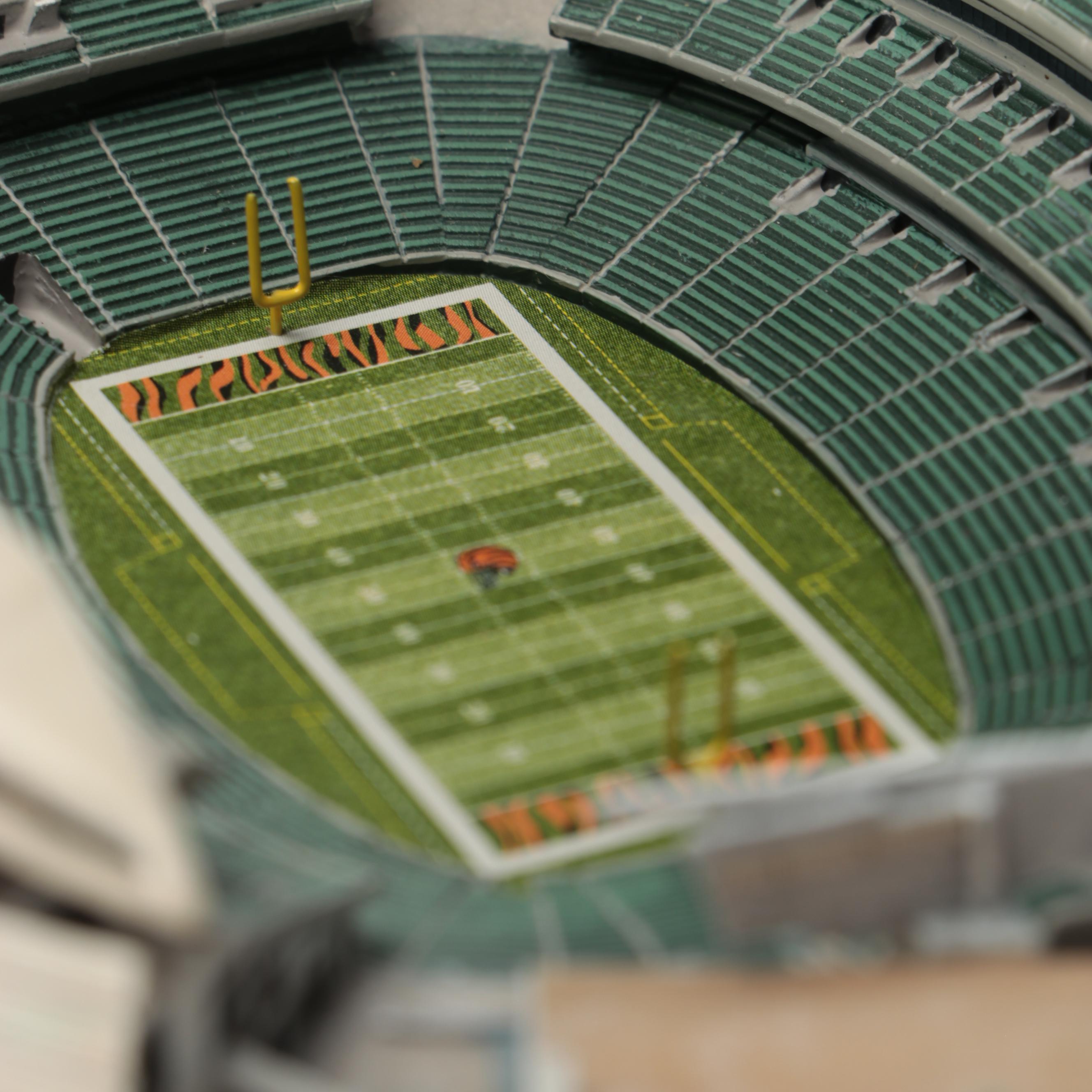 1988 Cincinnati Bengals Team Poster with Stadium Figurine and More Team Décor