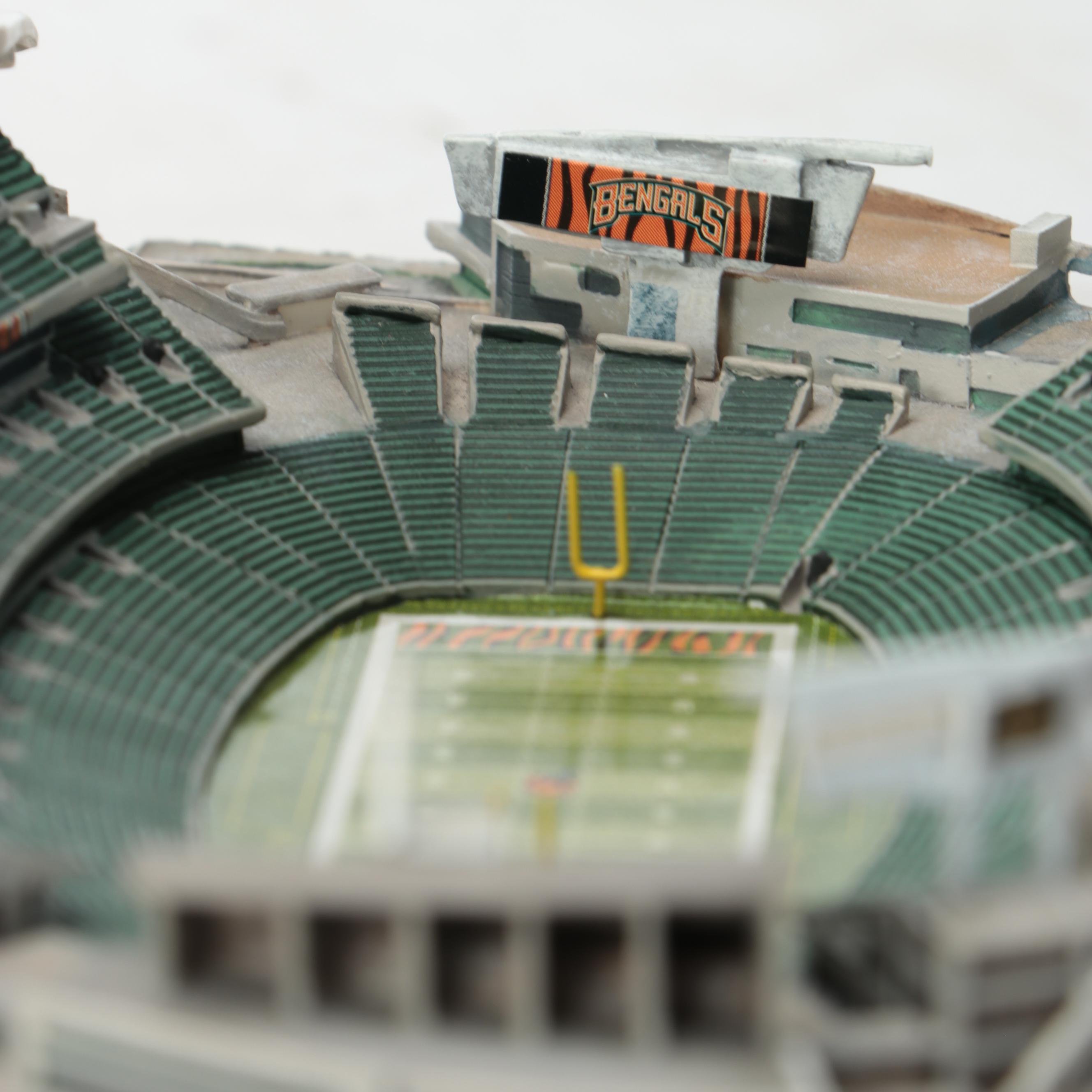 1988 Cincinnati Bengals Team Poster with Stadium Figurine and More Team Décor